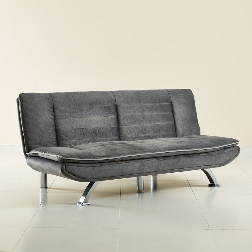 Joyfull 3-Seater Armless Fabric Sofa Bed-Sofa Beds-image-6