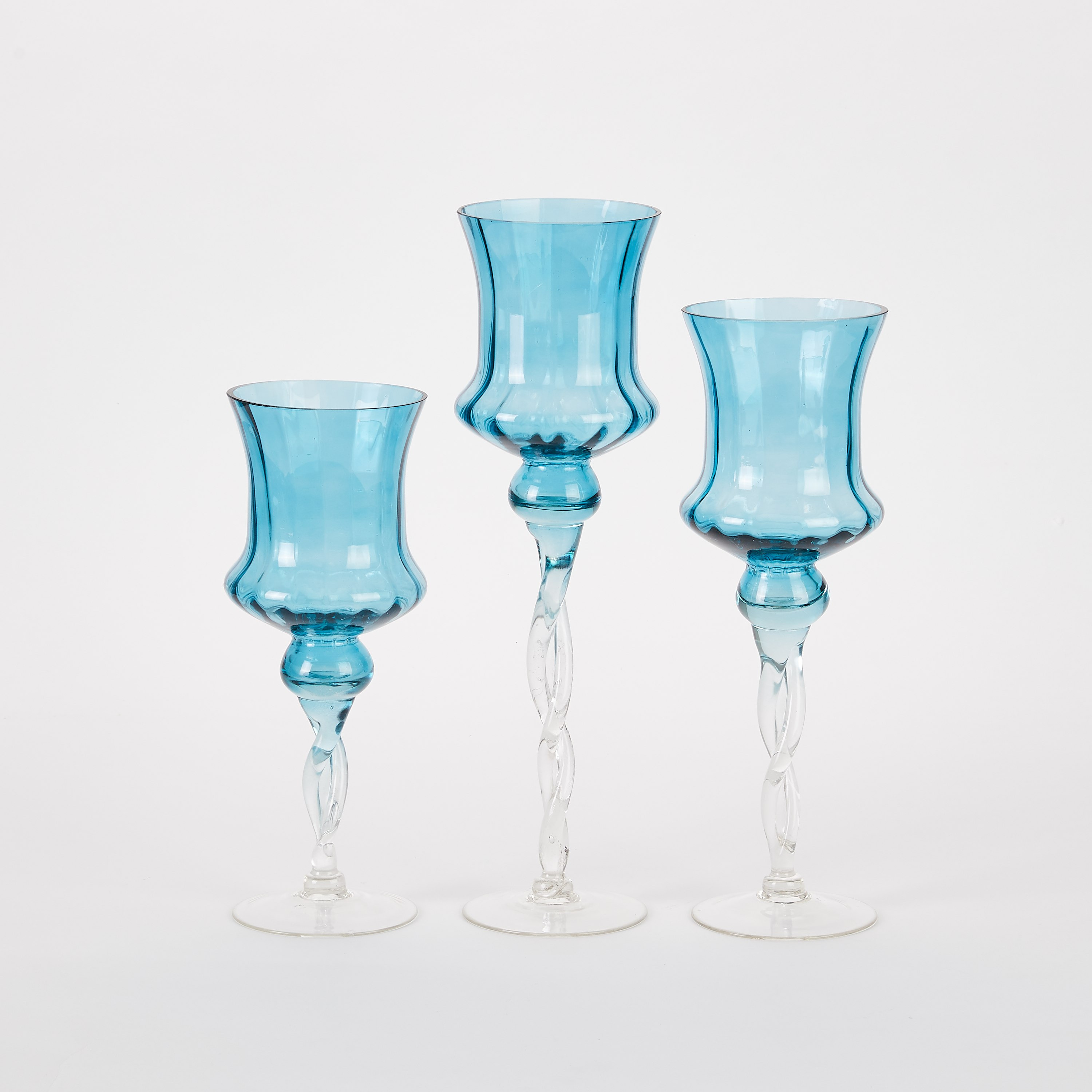 حامل شموع زجاجي للزينة - طقم ٣ قطع-hbxlivingroom-decorandaccessories-candleholders-image-1