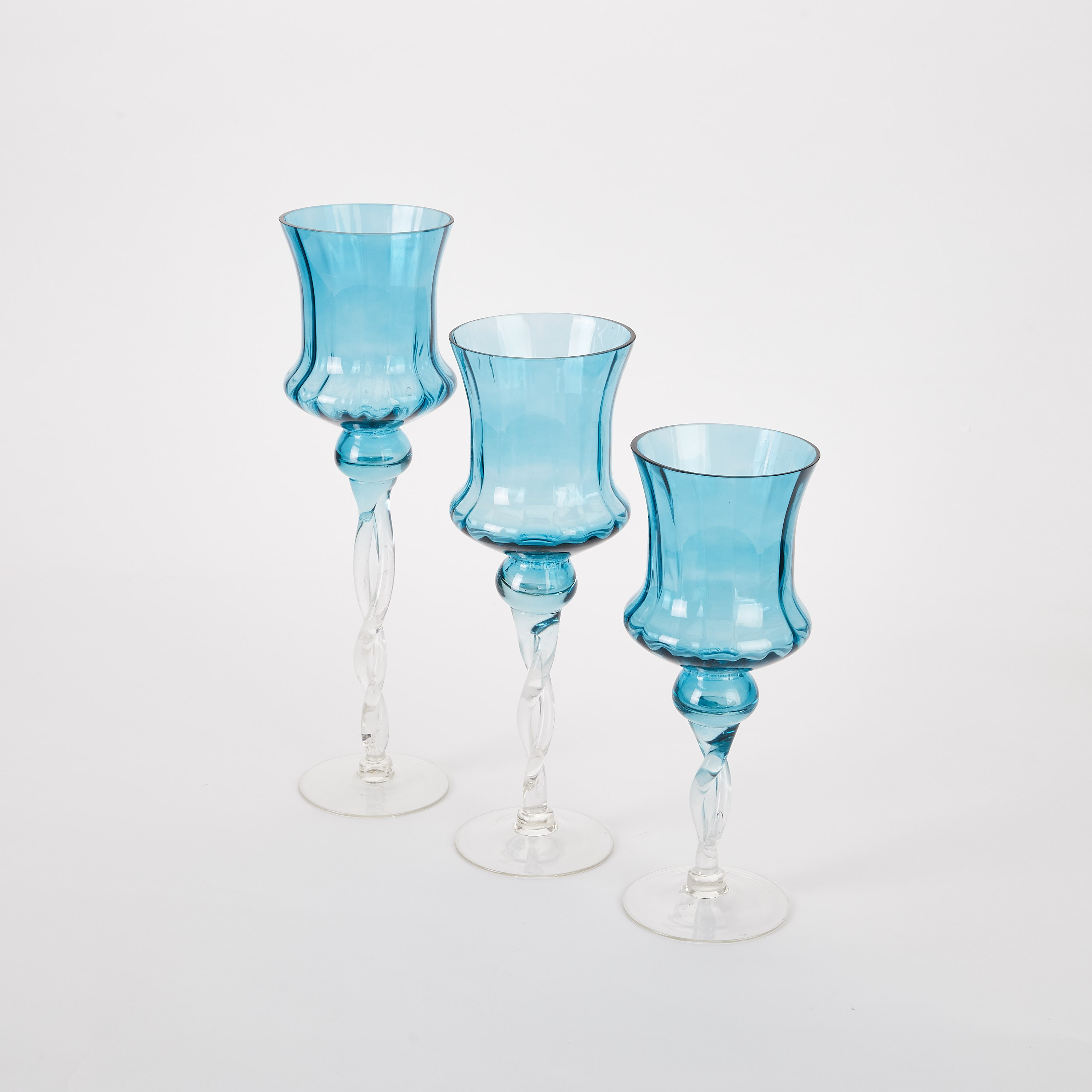 حامل شموع زجاجي للزينة - طقم ٣ قطع-hbxlivingroom-decorandaccessories-candleholders-image-2