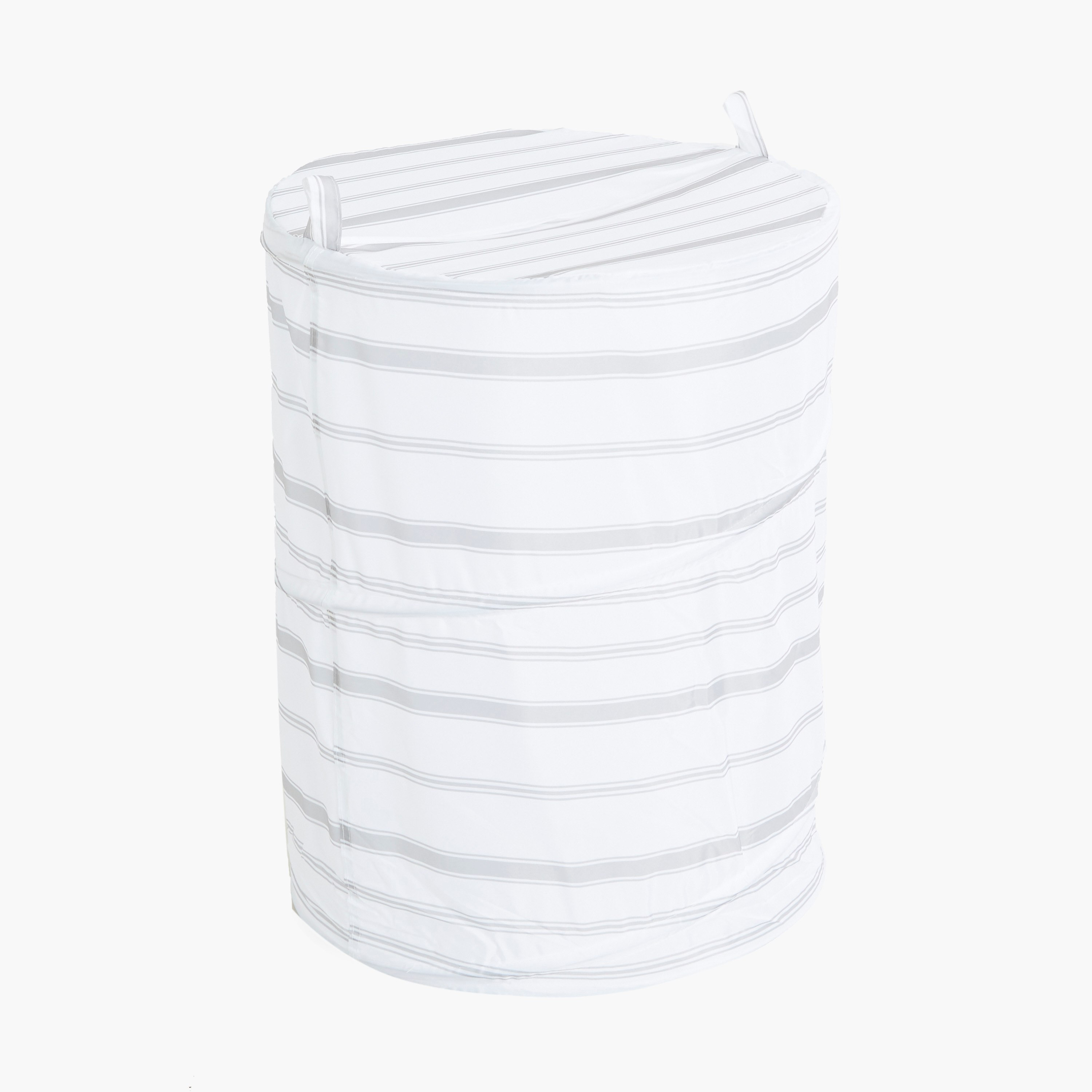 سلّة غسيل مقلّمة بأربطة-hbxbathroom-bathroomstorage-laundryhampers-image-1