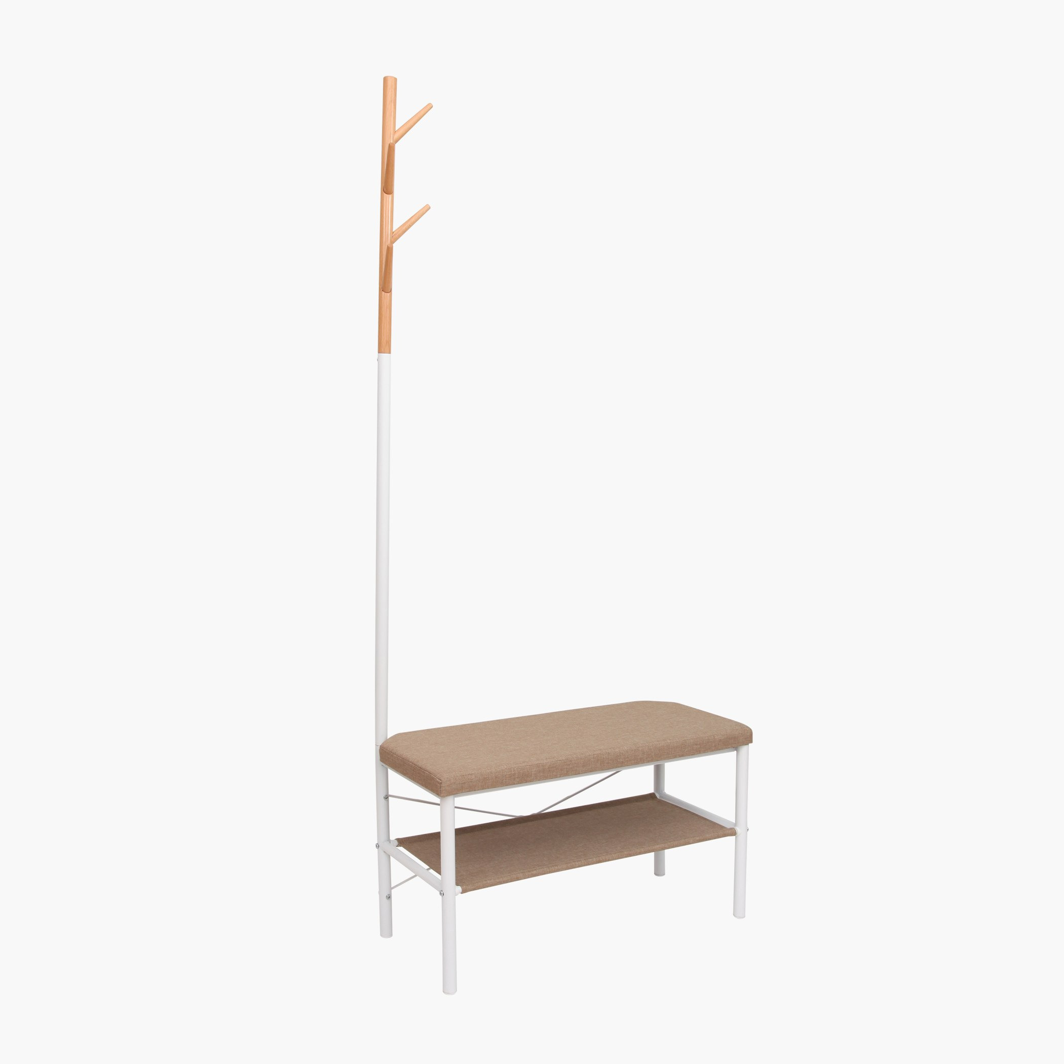 مقعد تخزين أحذية مع علّاقة معاطف من آمي-hbxbedroom-shoecabinetsandracks-image-1