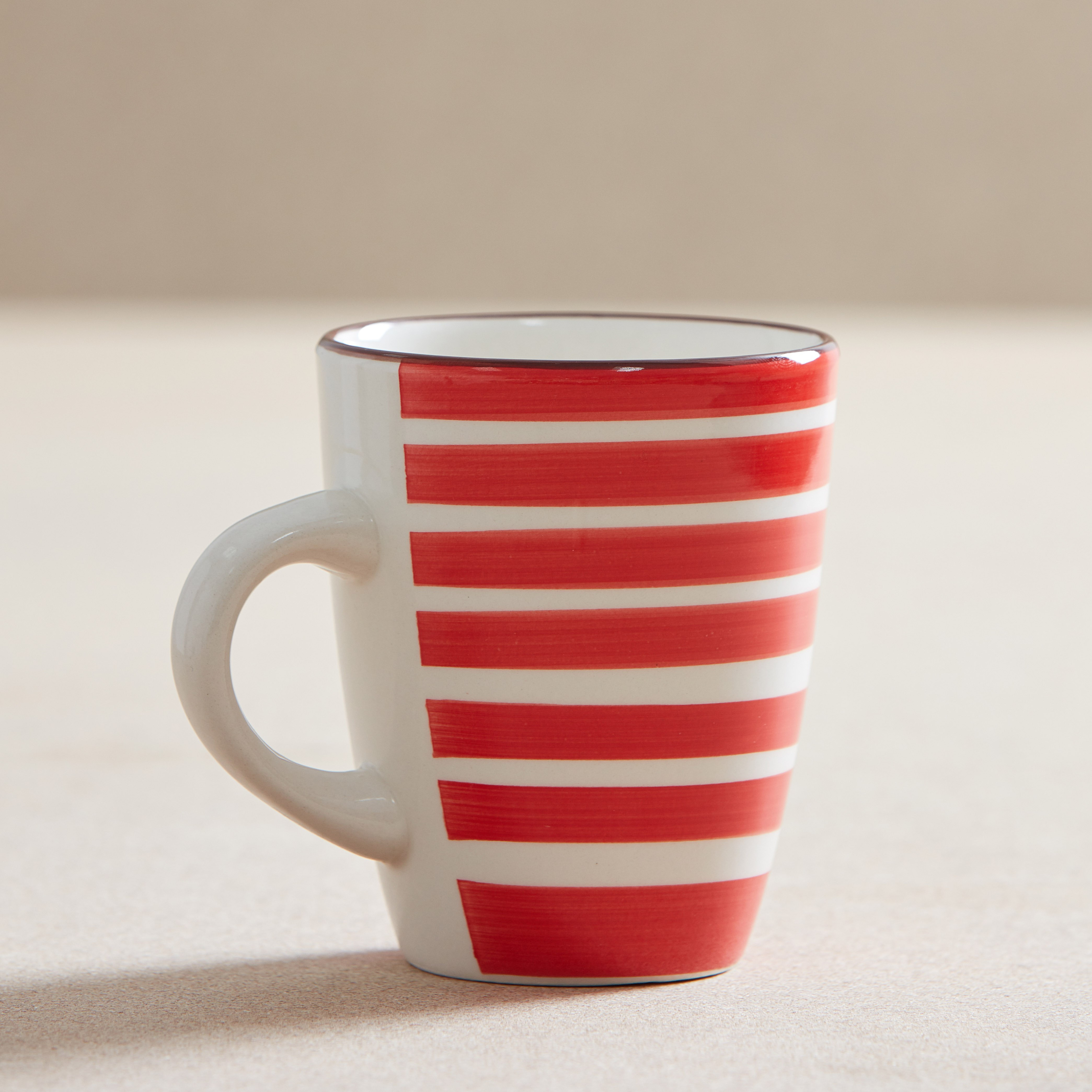 Stoneware Striped Mug - 400 ml-hbxdecorandfurnishings-tabletop-crockery-image-1