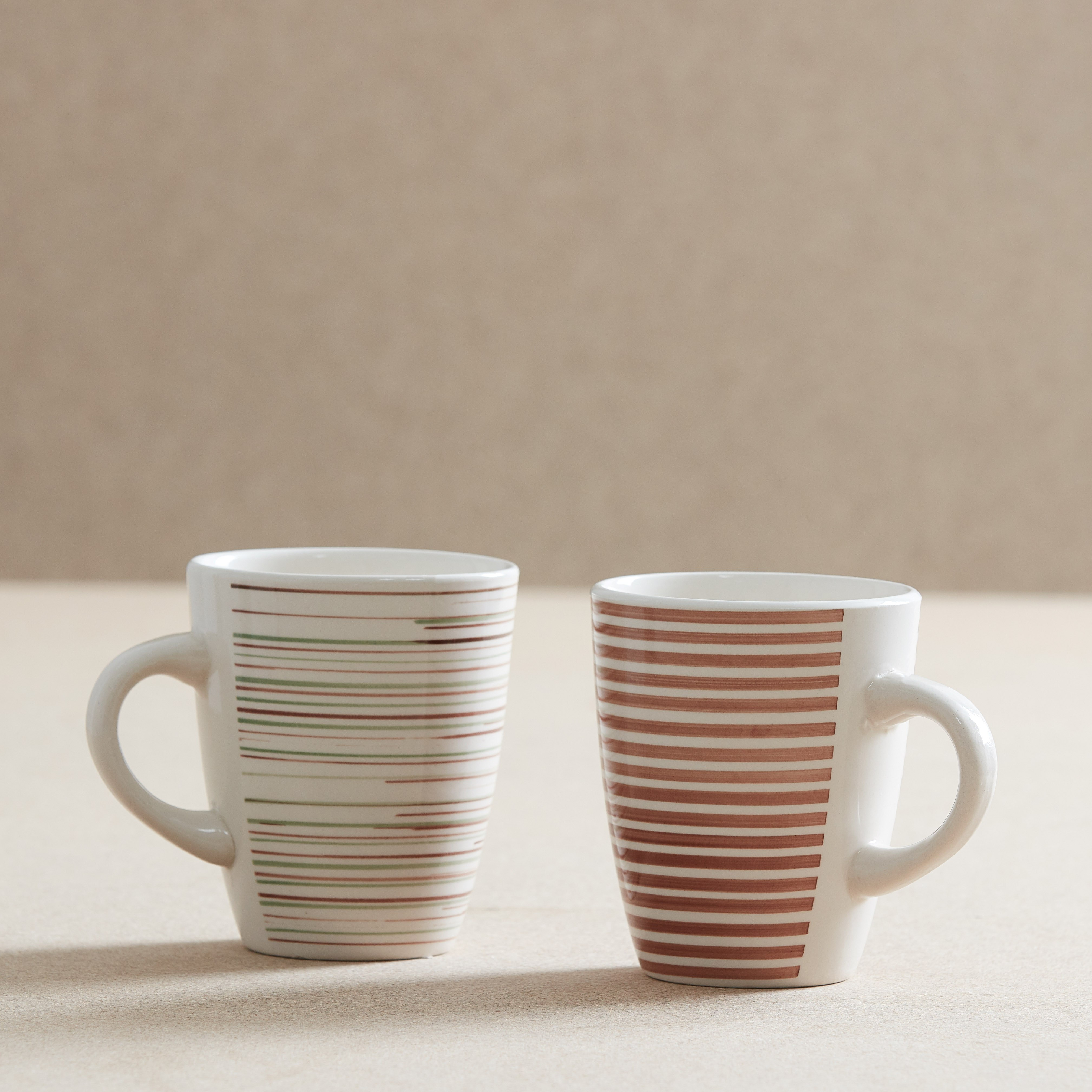 Stoneware Striped Mug - 400 ml-hbxdecorandfurnishings-tabletop-crockery-image-3