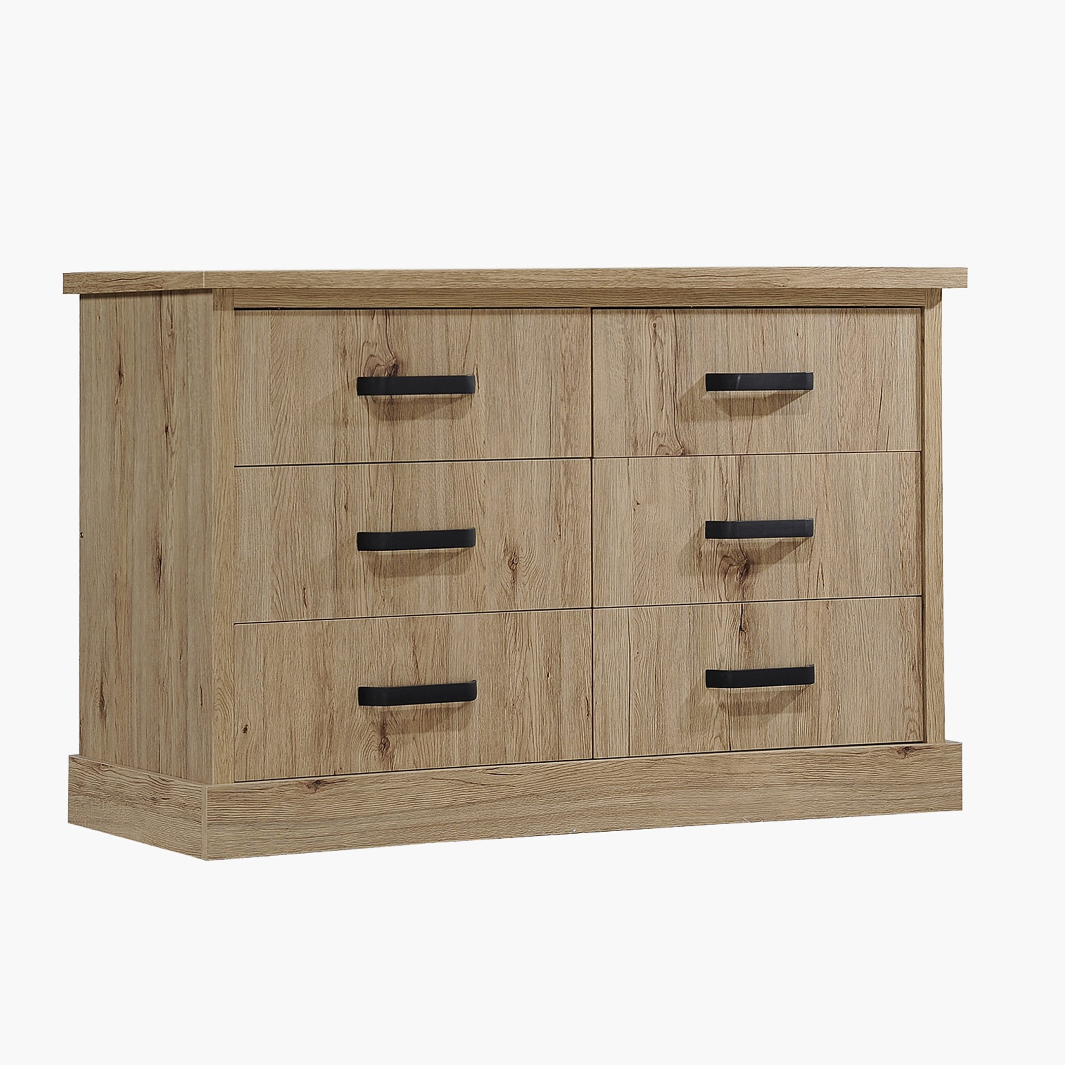 طاولة تزيين كبيرة 6 أدراج دون مرآة من جلاسجو-hbxfurniture-bedroom-dressersandmirrors-image-1