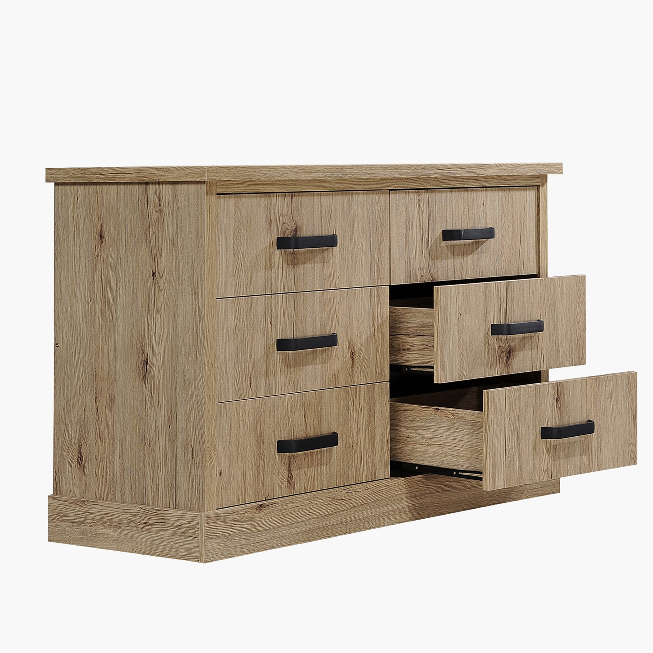 طاولة تزيين كبيرة 6 أدراج دون مرآة من جلاسجو-hbxfurniture-bedroom-dressersandmirrors-image-2