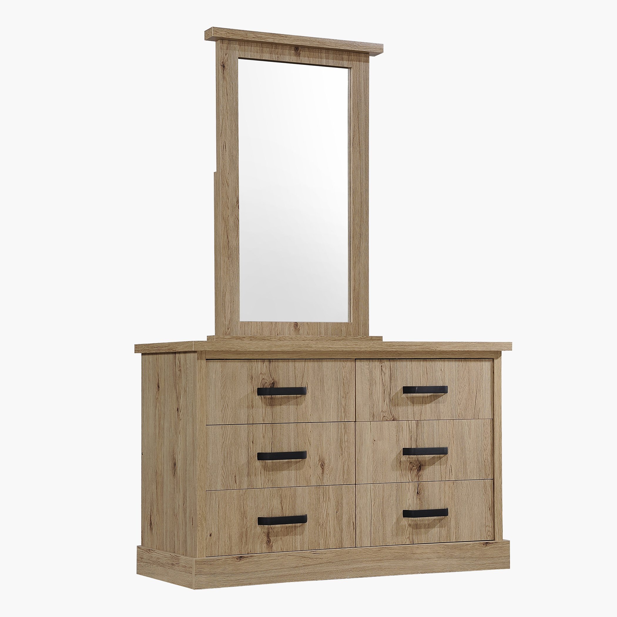 طاولة تزيين كبيرة 6 أدراج دون مرآة من جلاسجو-hbxfurniture-bedroom-dressersandmirrors-image-4