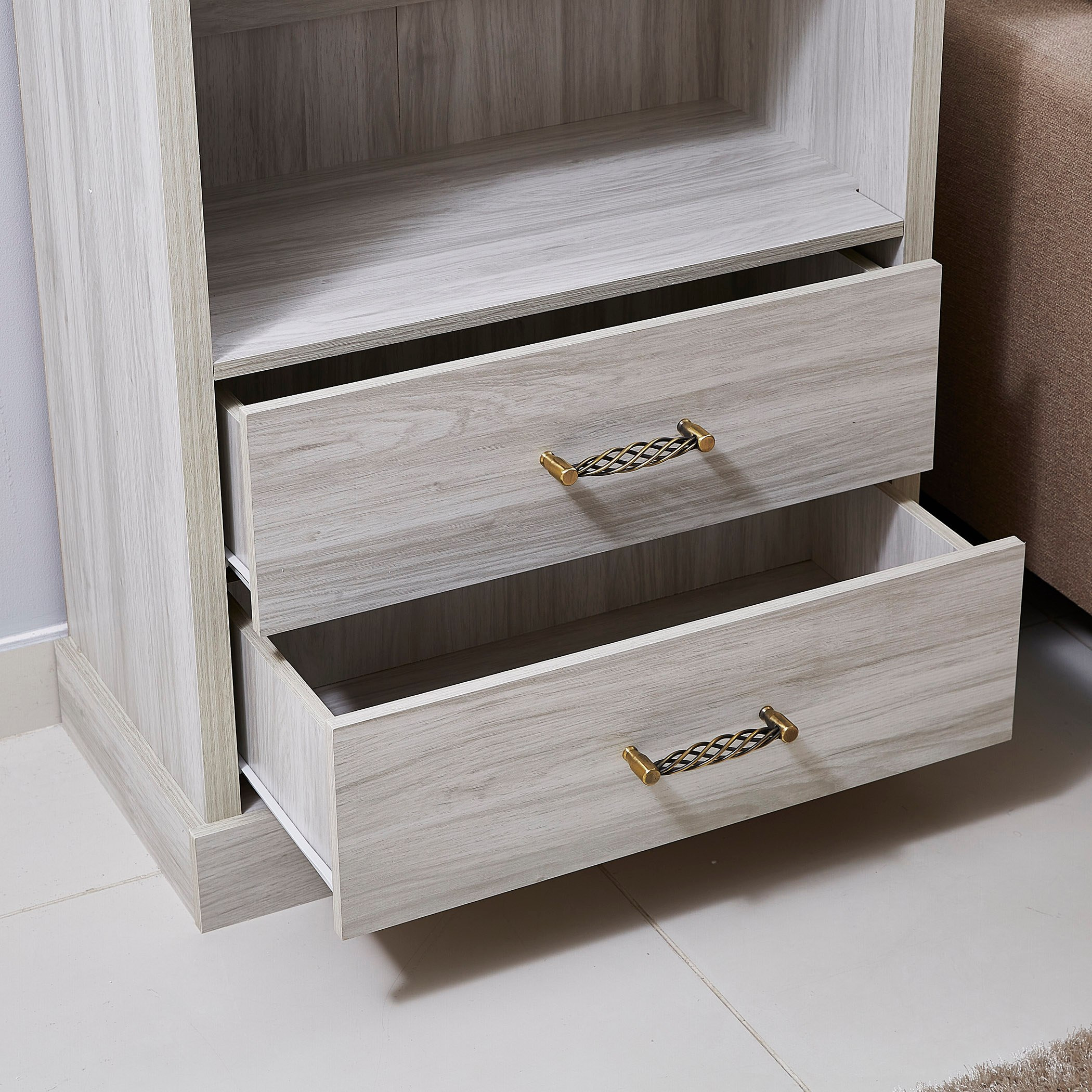 خزانة كتب بدرجين من أنجيليك-hbxfurniture-office-bookcases-image-3