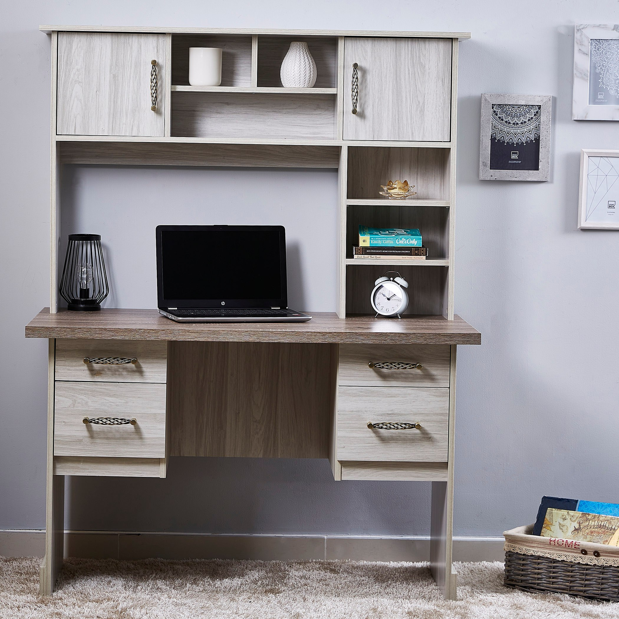 مكتب دراسة مع وحدة تخزين من أنجيليك-hbxfurniture-office-desks-image-2