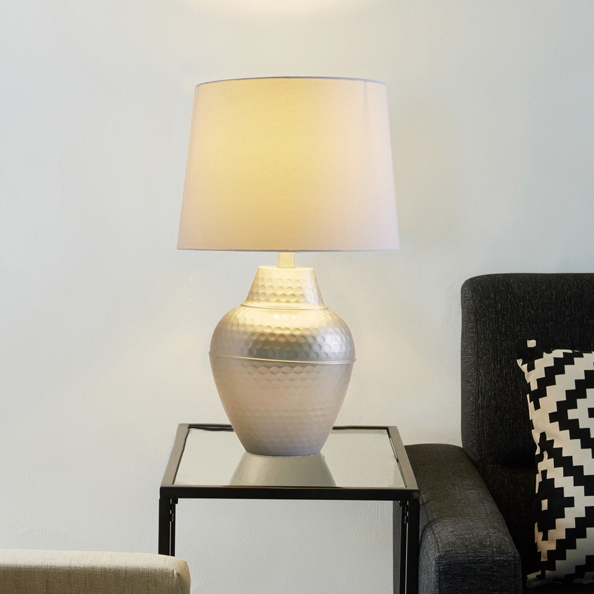 مصباح طاولة مطروق - 55.5 سم-hbxlivingroom-lighting-tablelamps-image-1