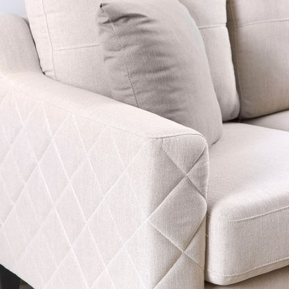 Sky 3-Seater Fabric Sofa with 2 Cushions