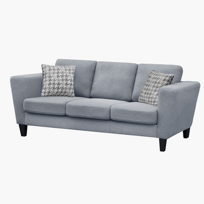 Cathy 3-Seater Fabric Sofa with 2 Cushions