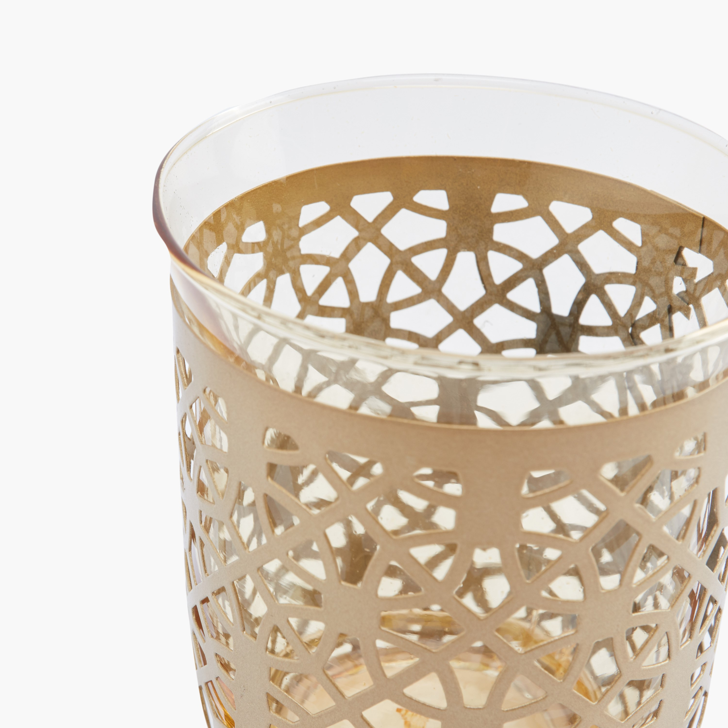 Amara Metal Encased Candle Holder with Glass Hurricane-hbxlivingroom-decorandaccessories-candleholders-image-3