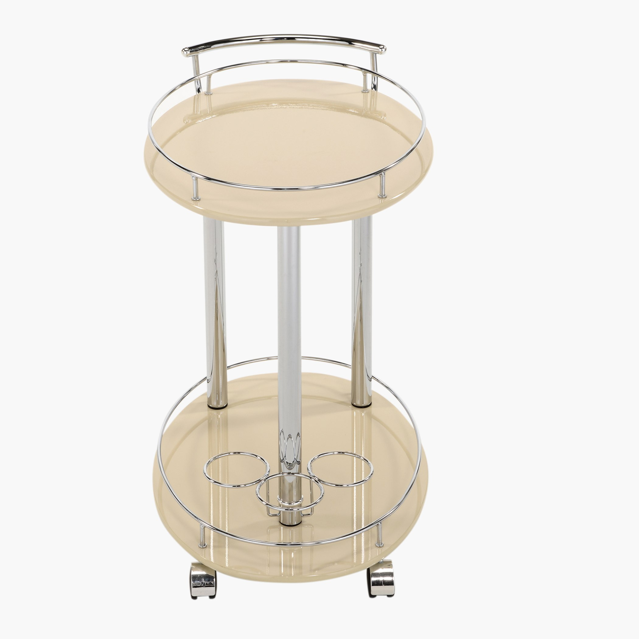Oval 2-Tiered Serving Trolley with Wheels-hbxlivingroom-tablesandstands-servingtrolleys-image-3