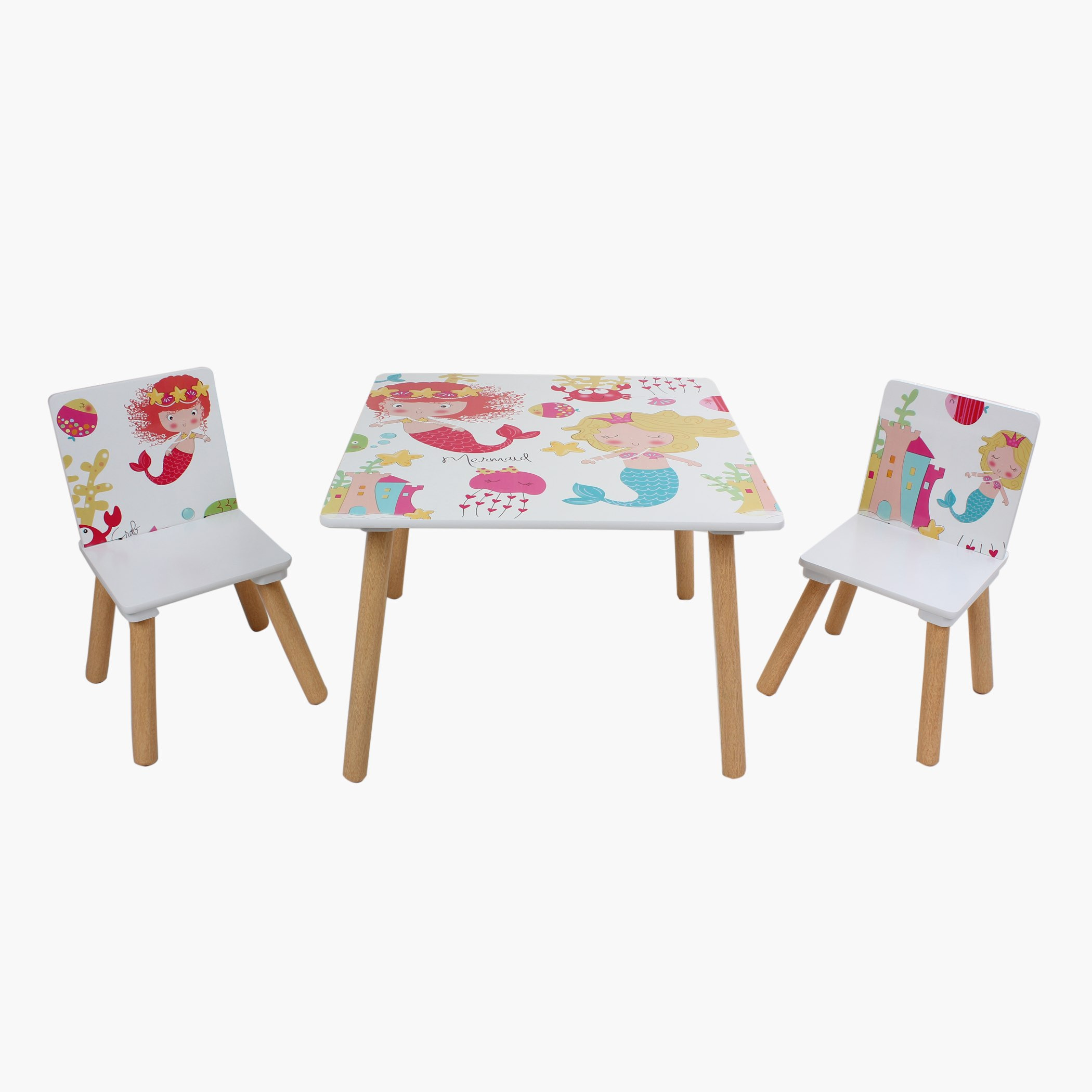 طقم طاولة بمقعدين بطبعات من أريانا.-hbxkidsandyouth-playroom-tablesandchairs-image-1