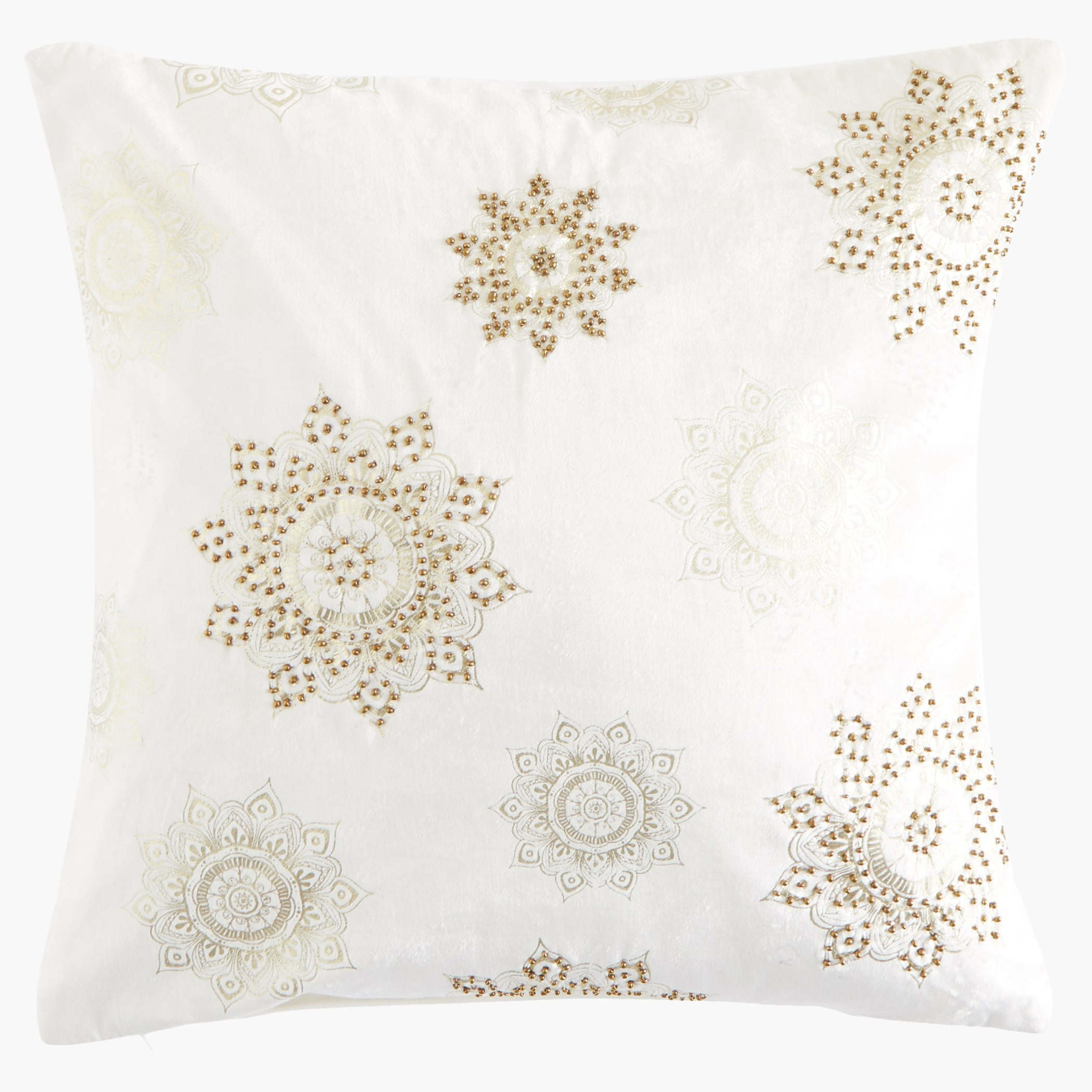 Amara Beaded Filled Cushion - 45x45 cm-hbxlivingroom-furnishings-cushionsandcovers-filledcushions-image-1