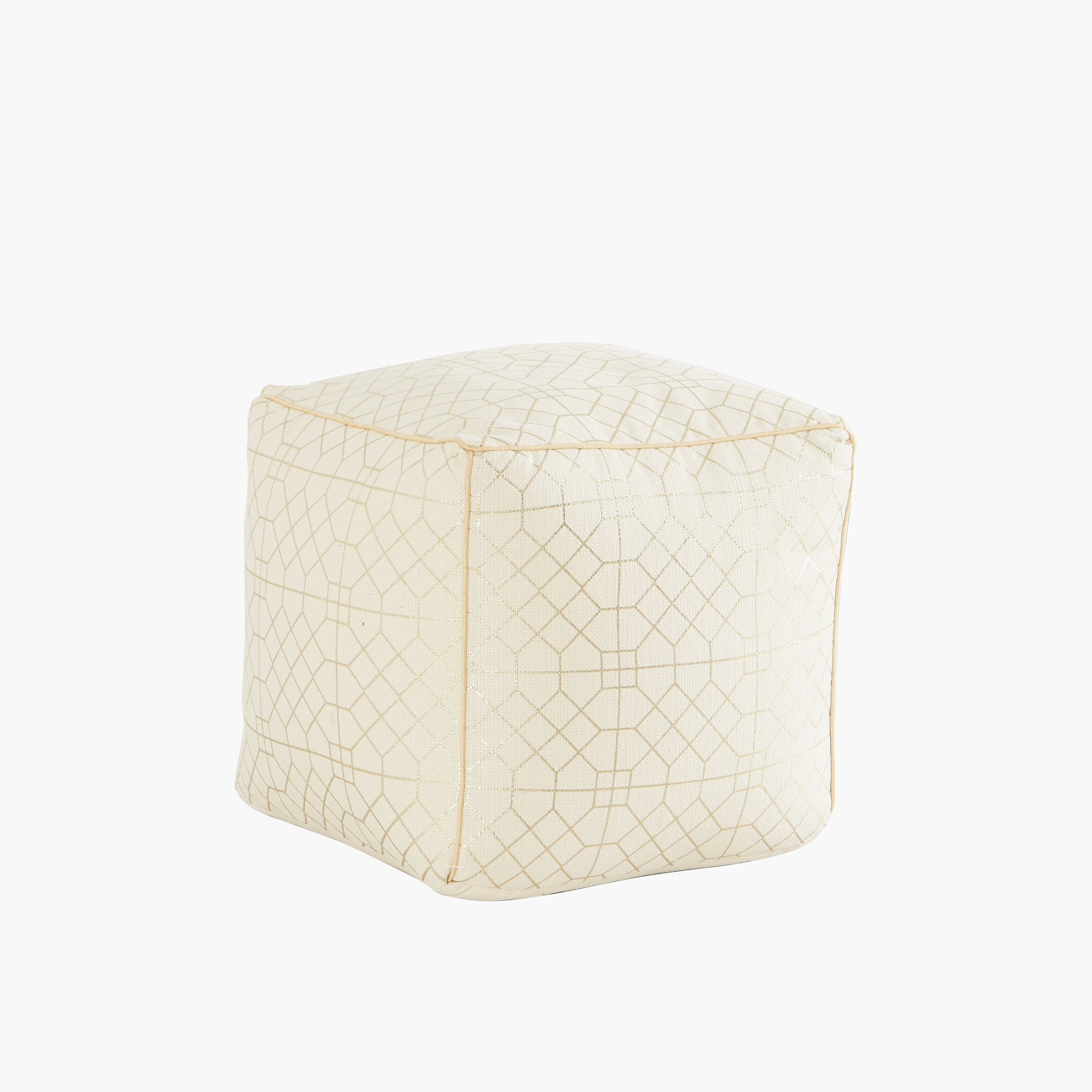 Bennett Foil Printed Pouf-hbxlivingroom-sofasandarmchairs-ottomansandfootstools-image-1
