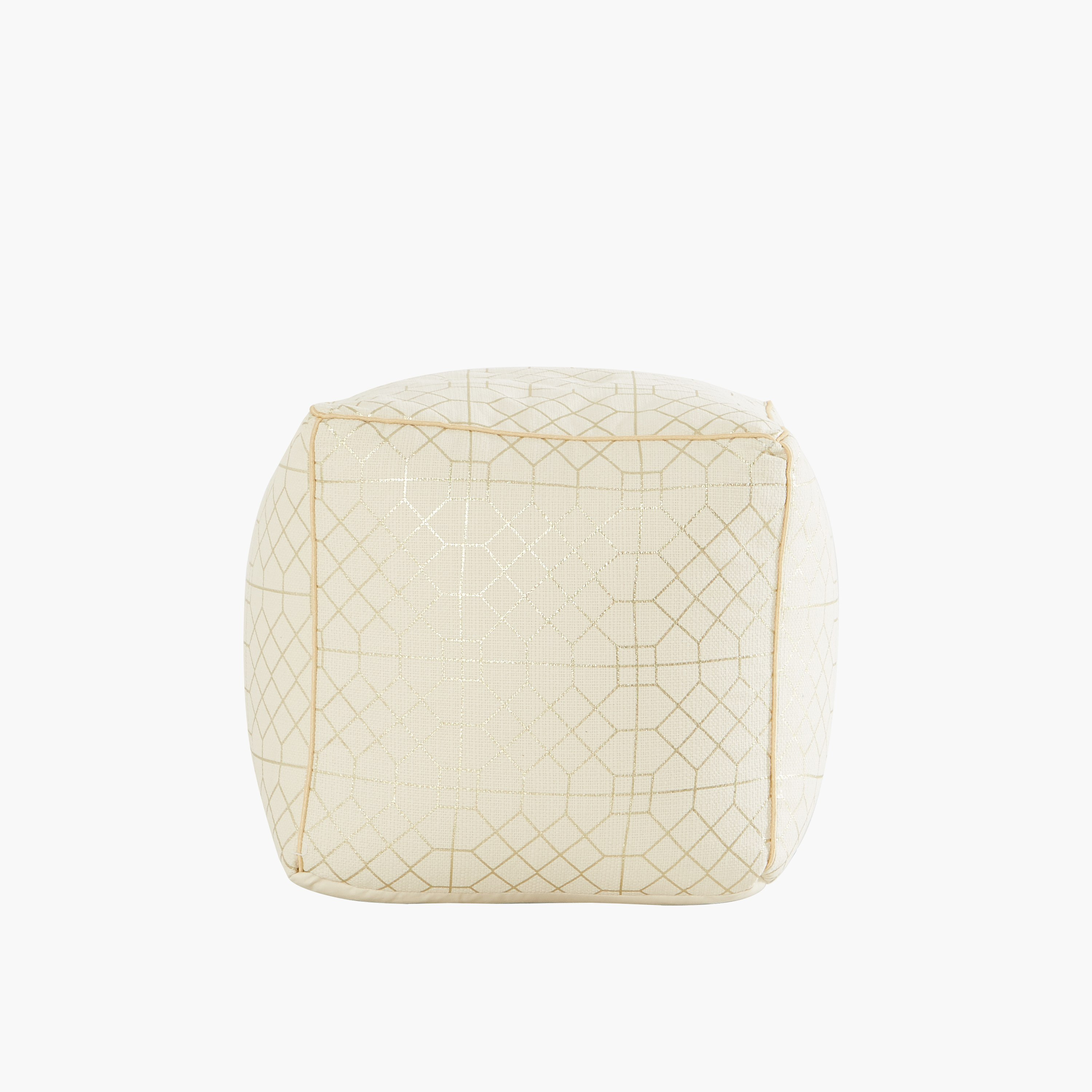 Bennett Foil Printed Pouf-hbxlivingroom-sofasandarmchairs-ottomansandfootstools-image-3
