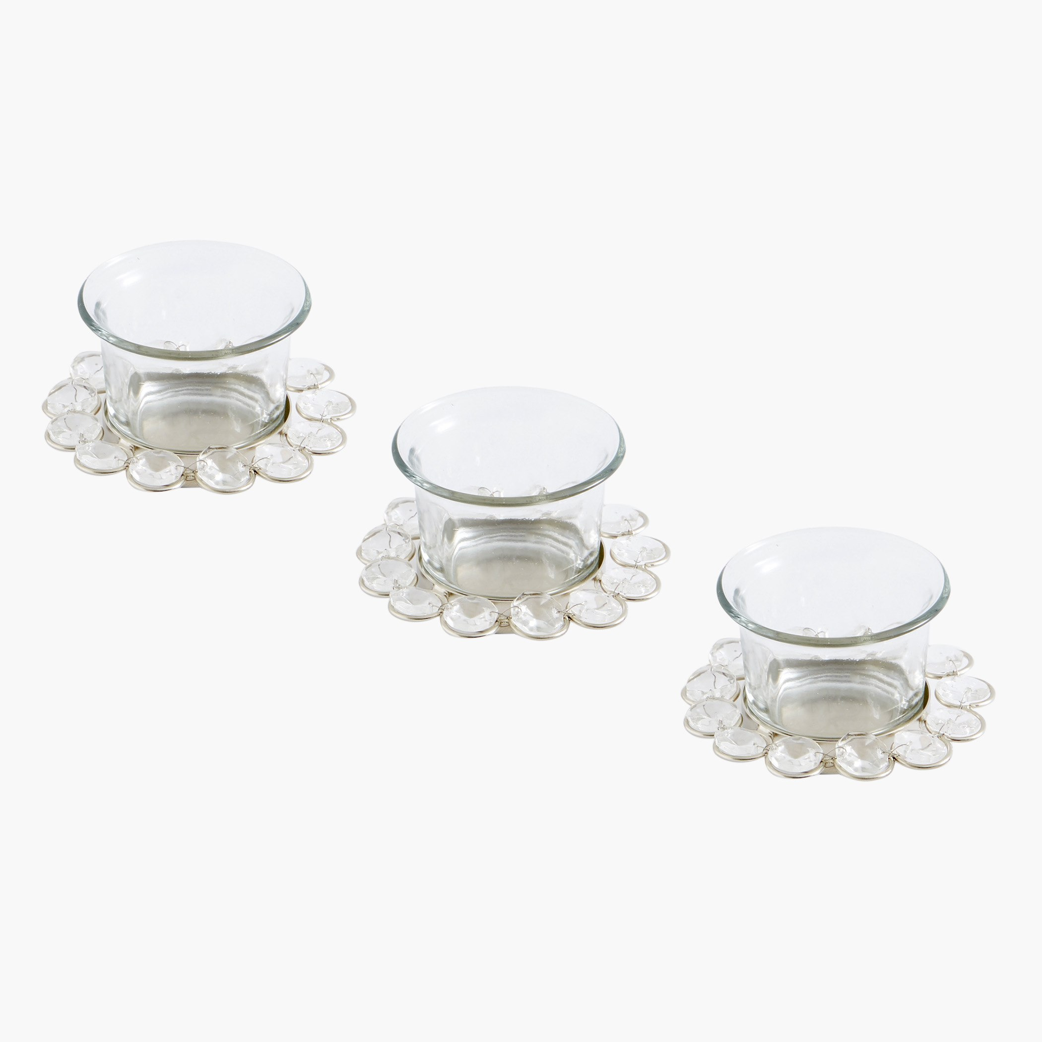 حامل الشموع الصغيرة زجاجي كريستال- مجموعة من ثلاث قطع-hbxlivingroom-decorandaccessories-candleholders-image-2