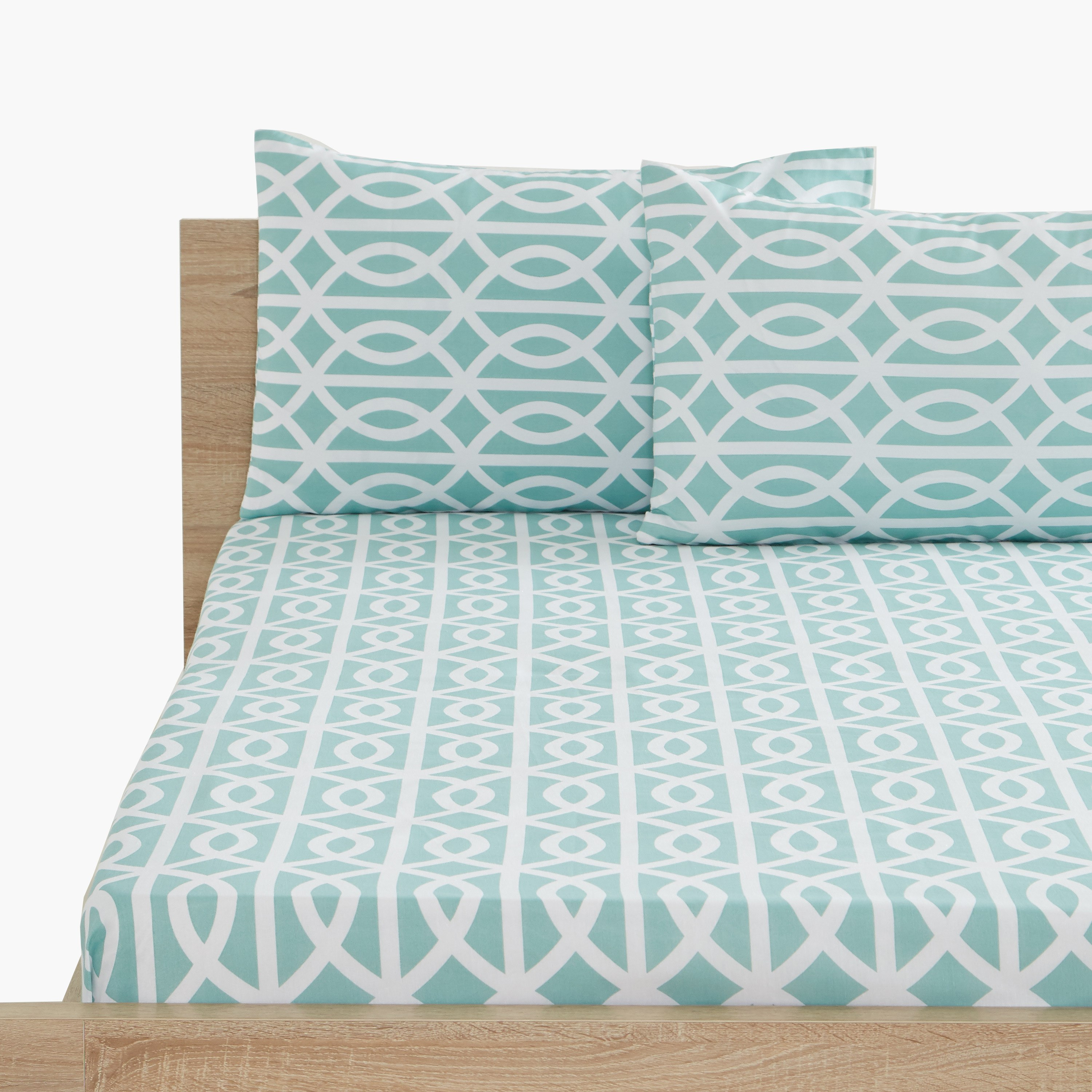 طقم شرشف مسطّح كينج 3 قطع بطبعات أتلانتا لورين - 260x240 سم-hbxhomeware-hbxbedroom-image-1
