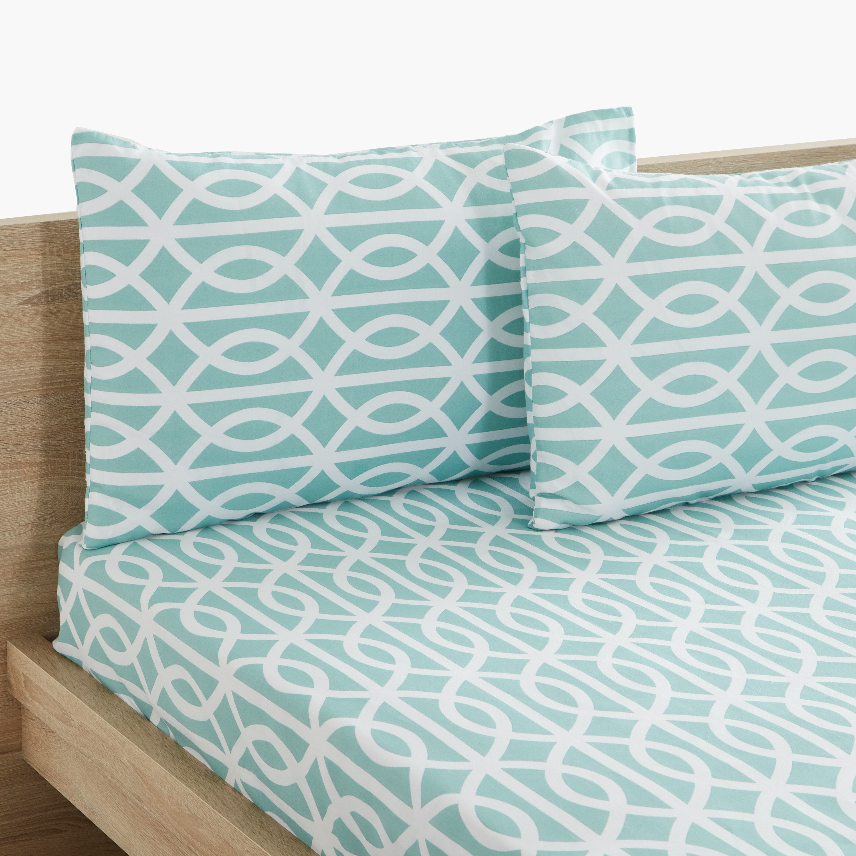طقم شرشف مسطّح كينج 3 قطع بطبعات أتلانتا لورين - 260x240 سم-hbxhomeware-hbxbedroom-image-3