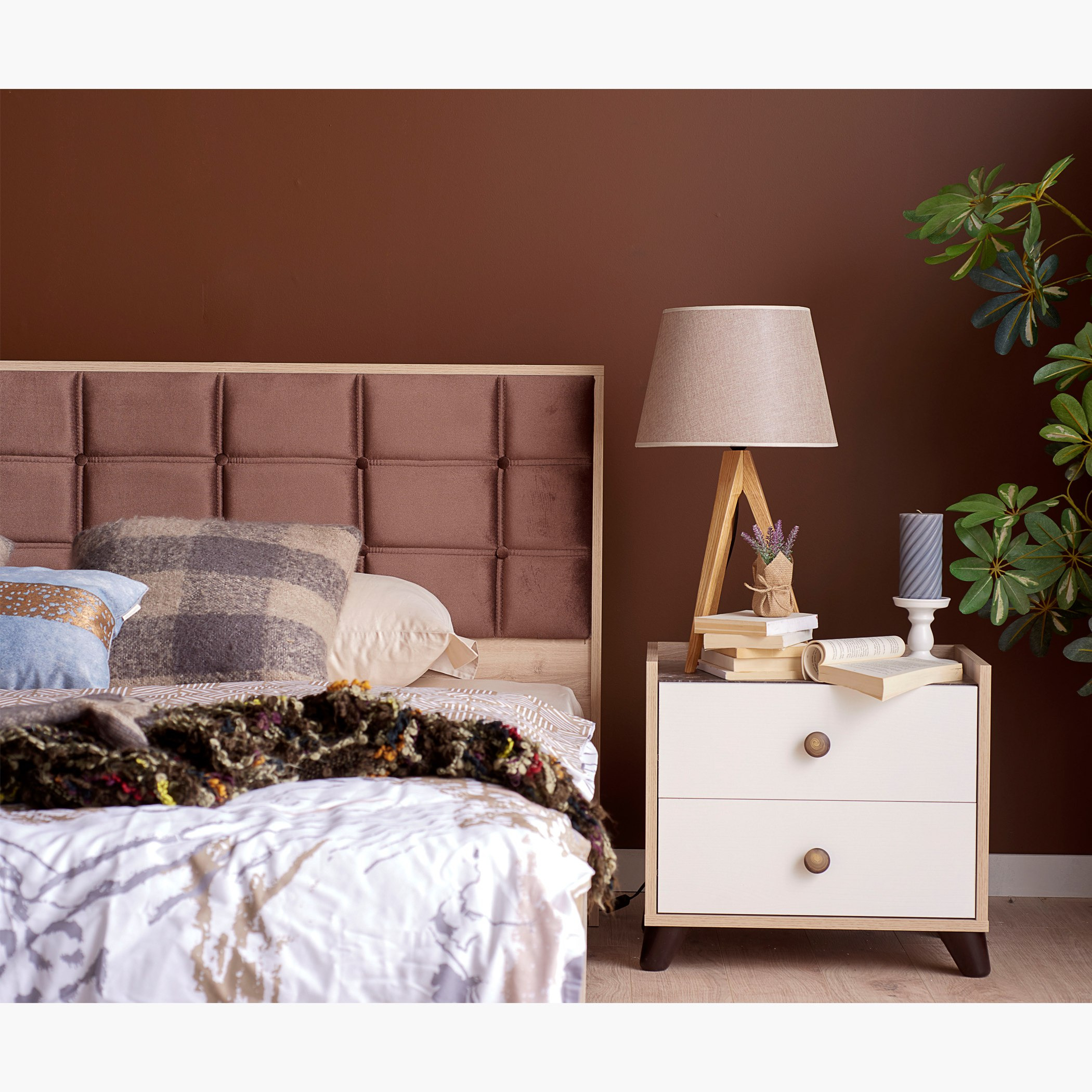 طقم غرفة نوم كينج 5 قطع من أنيكا - 180x200 سم-hbxbedroom-bedsandbedsets-bedroomsets-king-image-17
