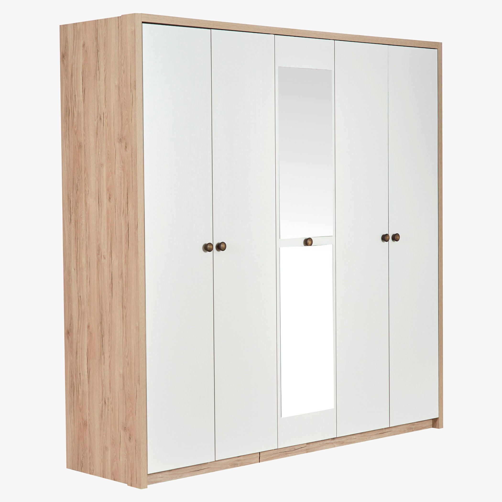 خزانة ملابس بـ5 أبواب مع مرآة من أنيكا-hbxfurniture-wardrobes-image-1