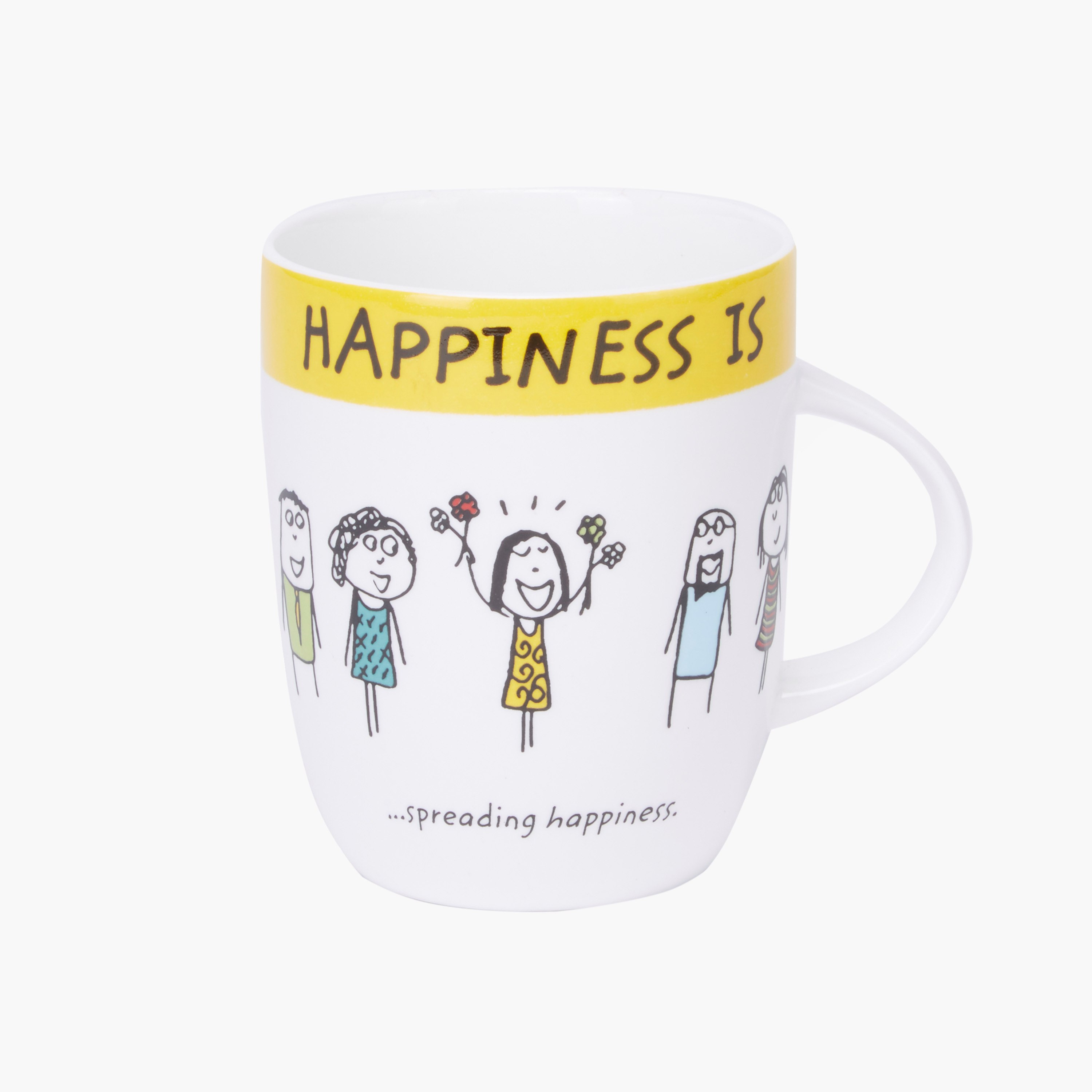 Happiness Printed Mug - 355 ml-hbxdecorandfurnishings-tabletop-crockery-image-1