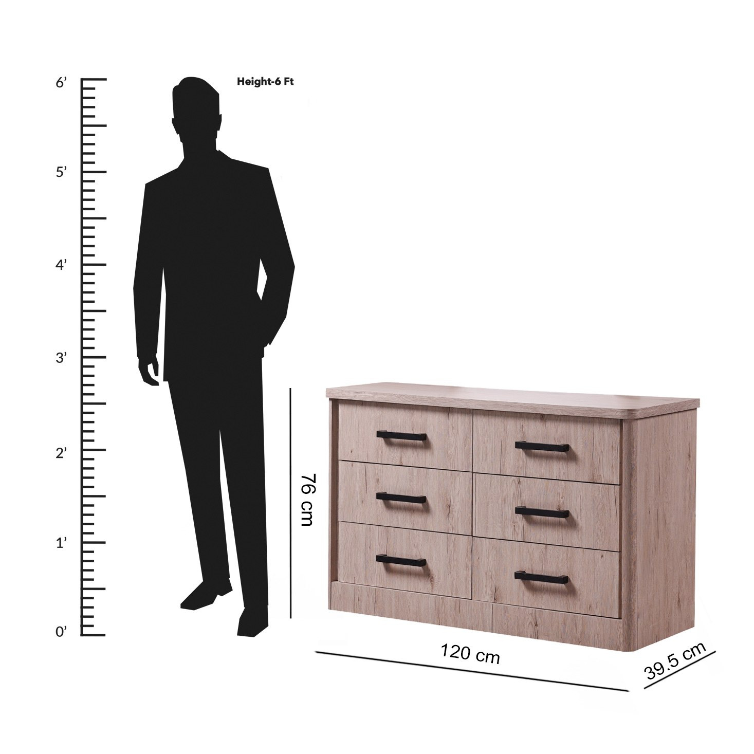 طاولة تزيين كبيرة من ستة أدراج وبدون مرآة من موناكو-hbxfurniture-bedroom-dressersandmirrors-image-5