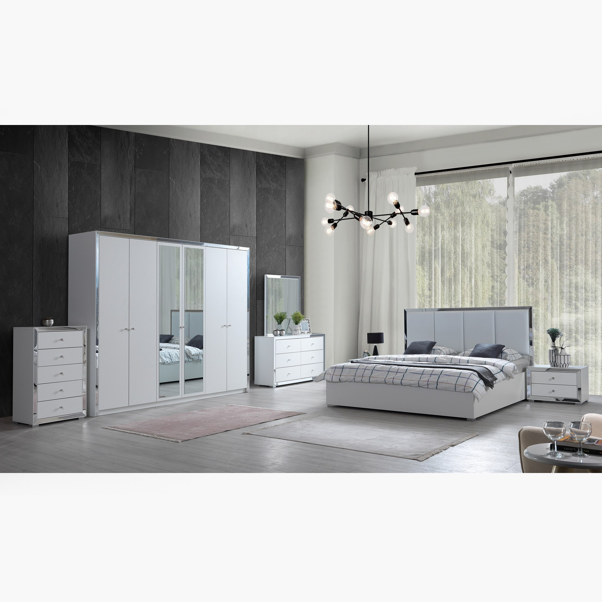طقم غرفة نوم 5 قطع من هيلاري - 180x200 سم-hbxbedroom-bedsandbedsets-bedroomsets-king-image-1