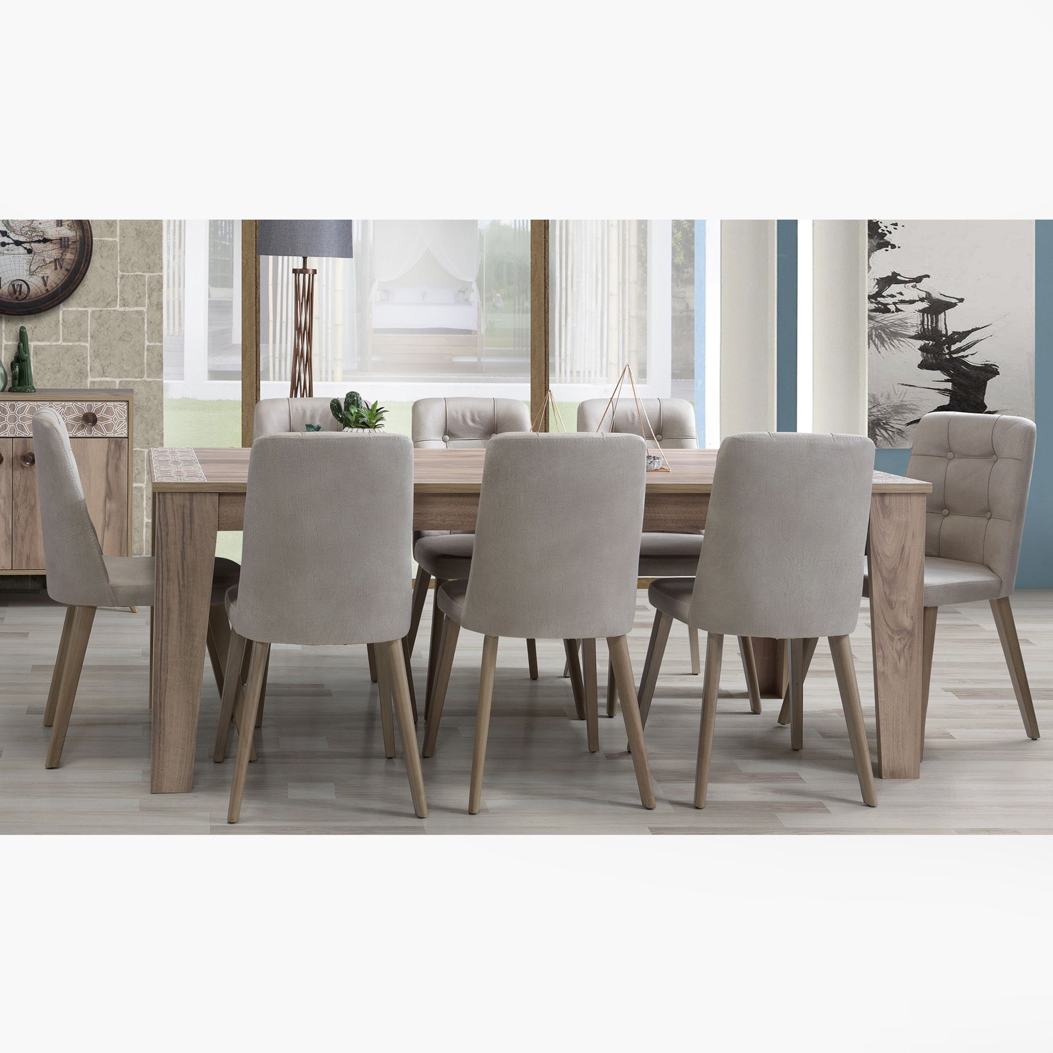 طقم سفرة 8 مقاعد من تريليس-hbxfurniture-diningtablesandsets-diningsets-eightseater-image-1