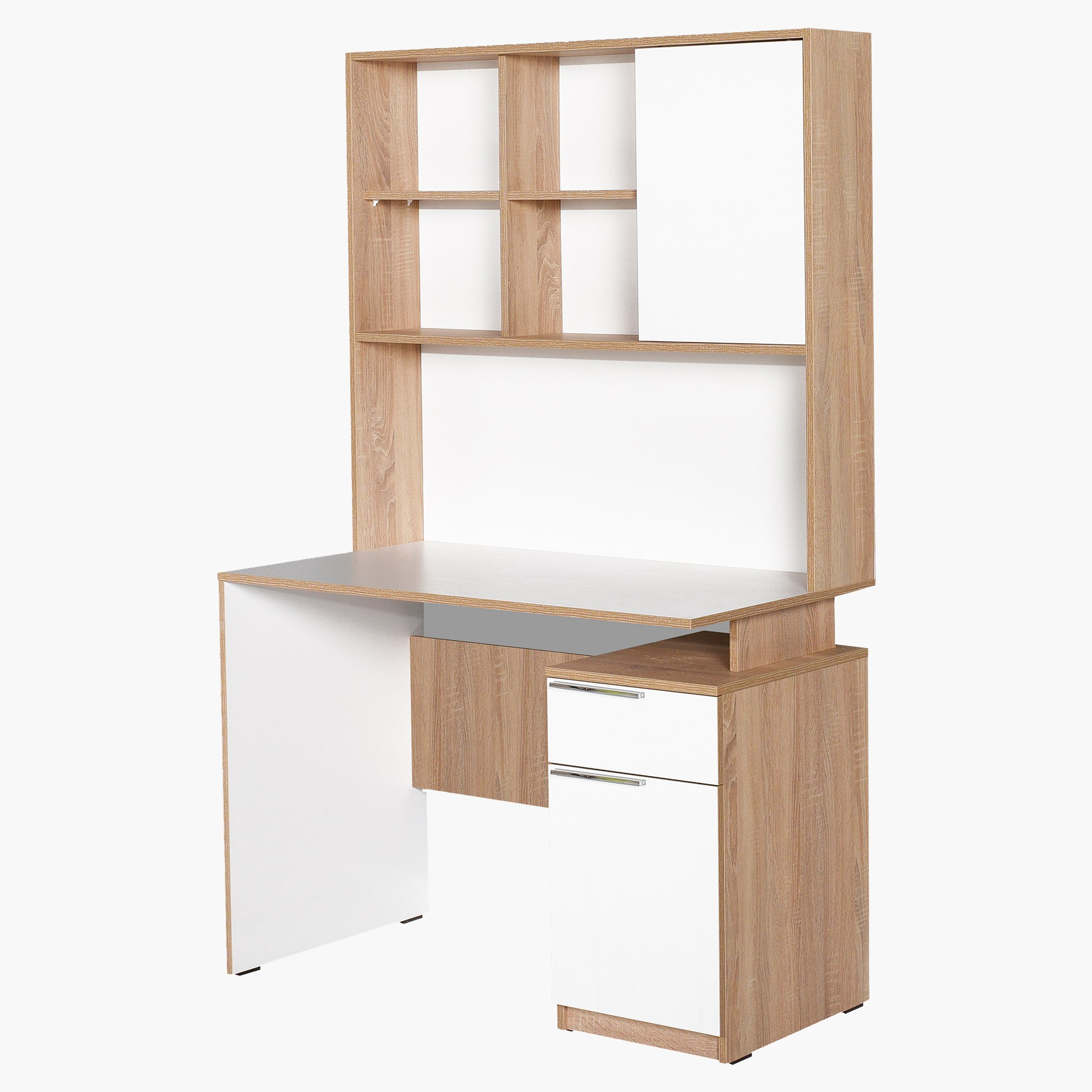مكتب دراسة مع خزانة برف ودرج من بلس-hbxfurniture-office-desks-image-2
