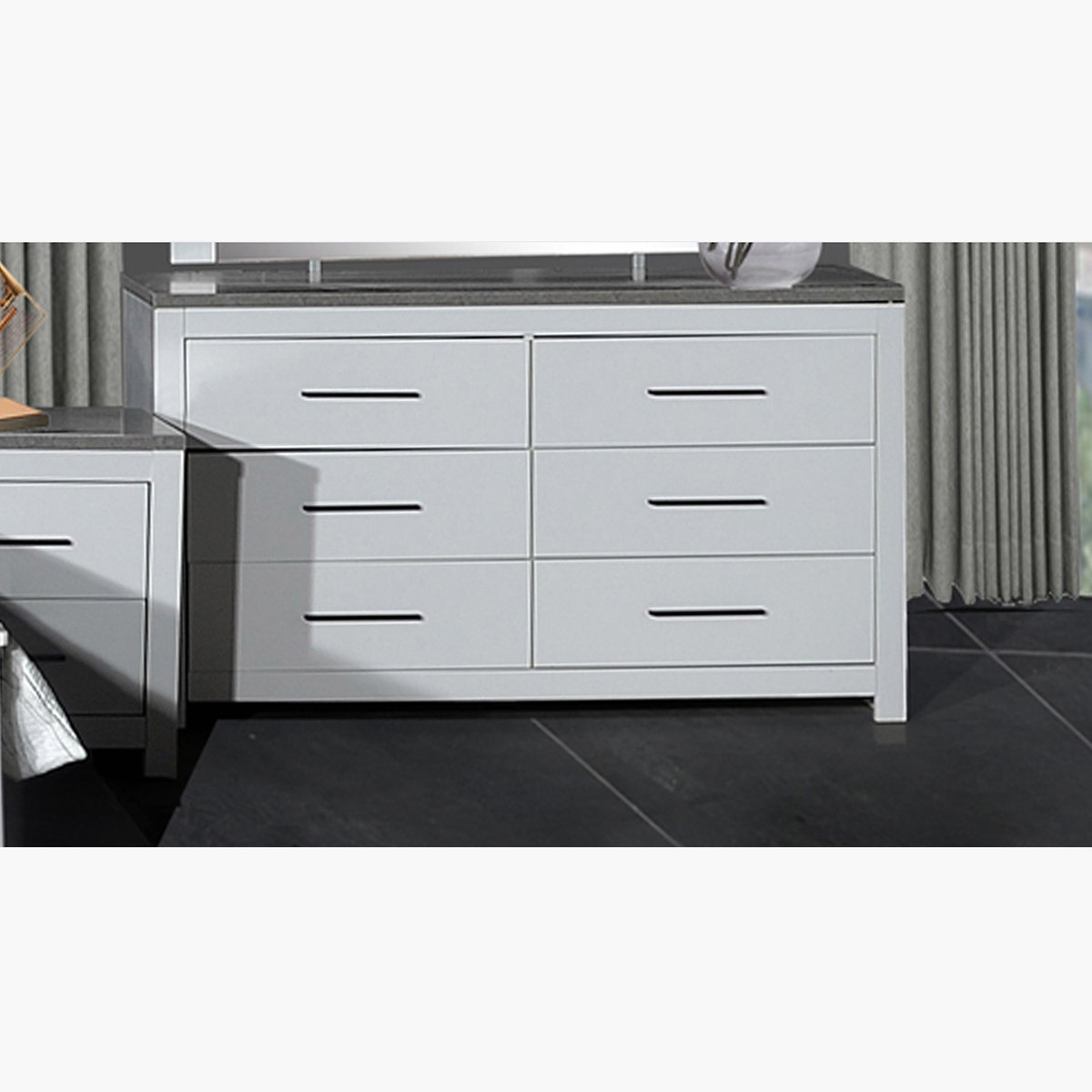 طاولة تزيين ماستر 6 أدراج دون مرآة من سيدني-hbxfurniture-bedroom-dressersandmirrors-image-1