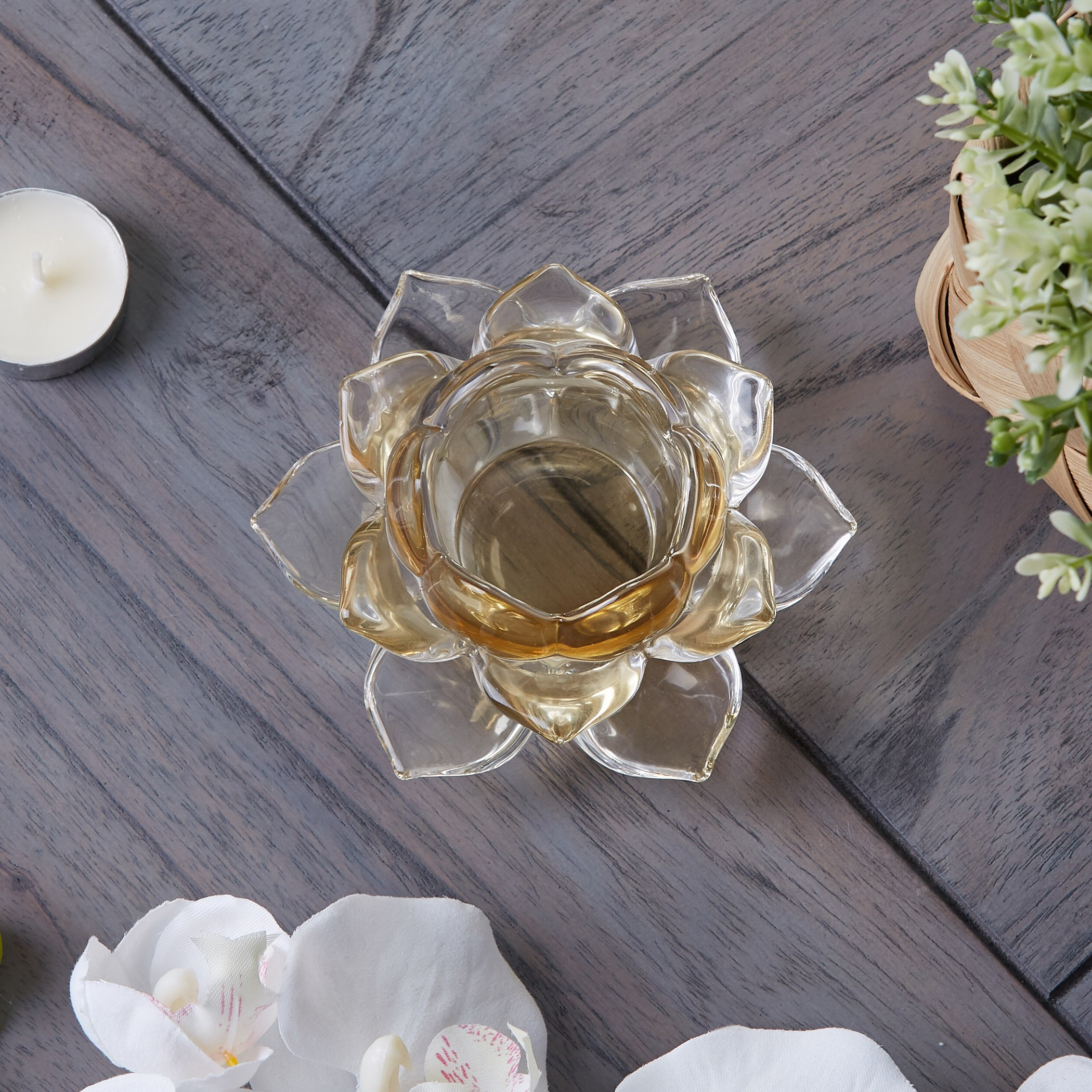 حامل شموع صغيرة زجاجي على شكل لوتس-hbxlivingroom-decorandaccessories-candleholders-image-2