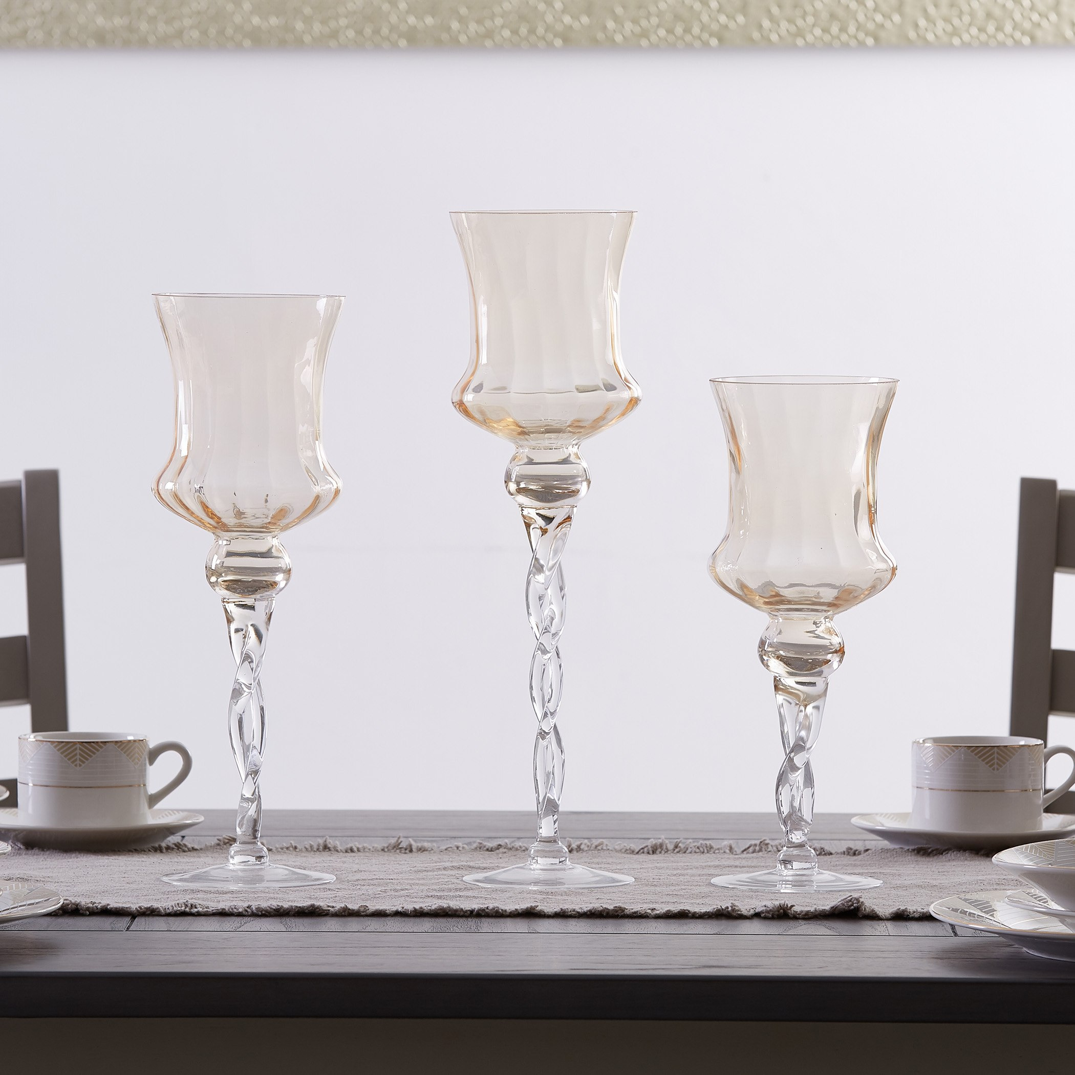 حامل شموع معتق للزينة - طقم من ٣ قطع-hbxlivingroom-decorandaccessories-candleholders-image-1