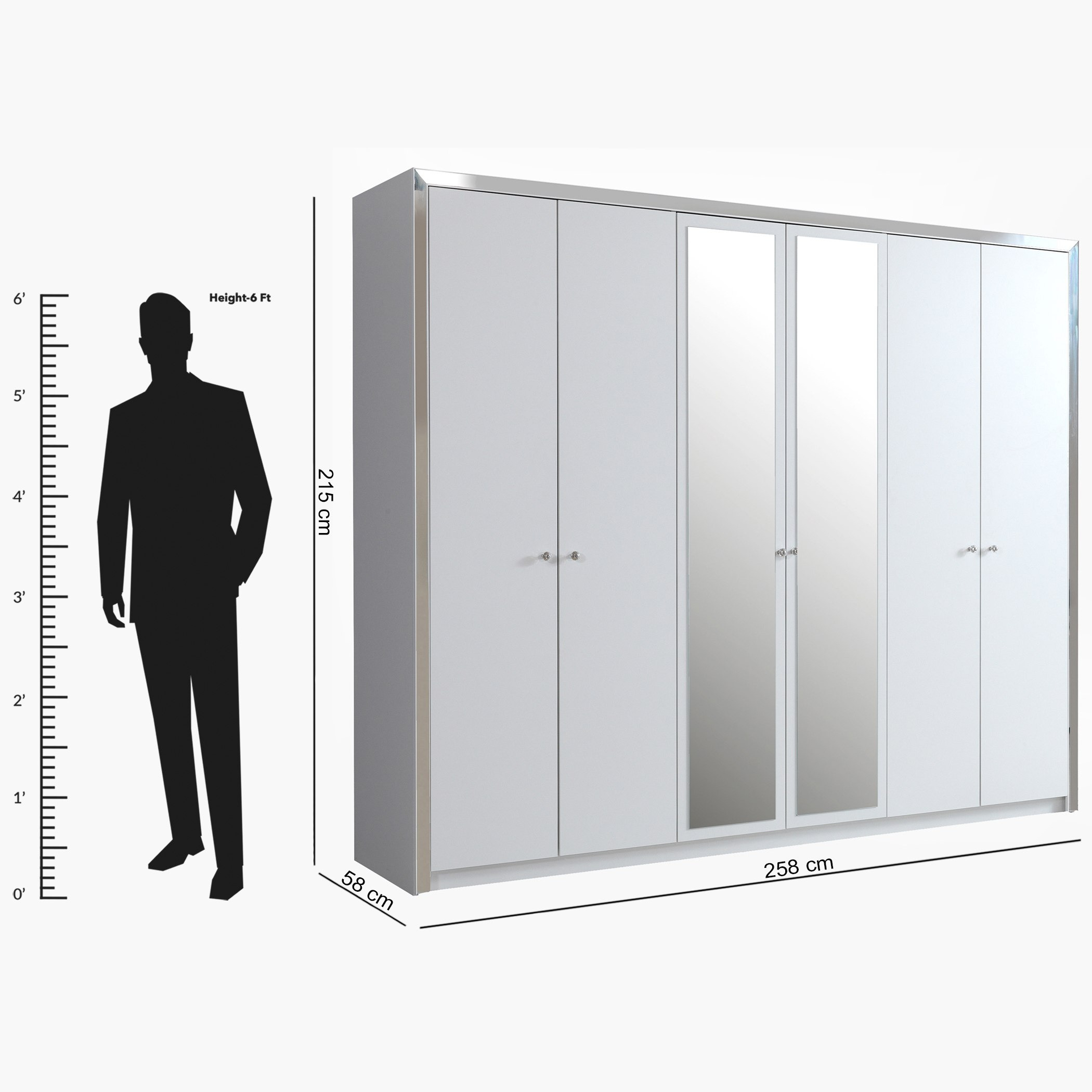 خزانة ملابس بـ6 أبواب مع مرآة من هيلاري-hbxfurniture-wardrobes-image-5