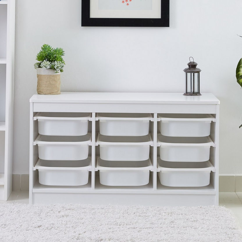 Vanilla Storage Unit with 9 Drawers-Boxes and Baskets-image-1