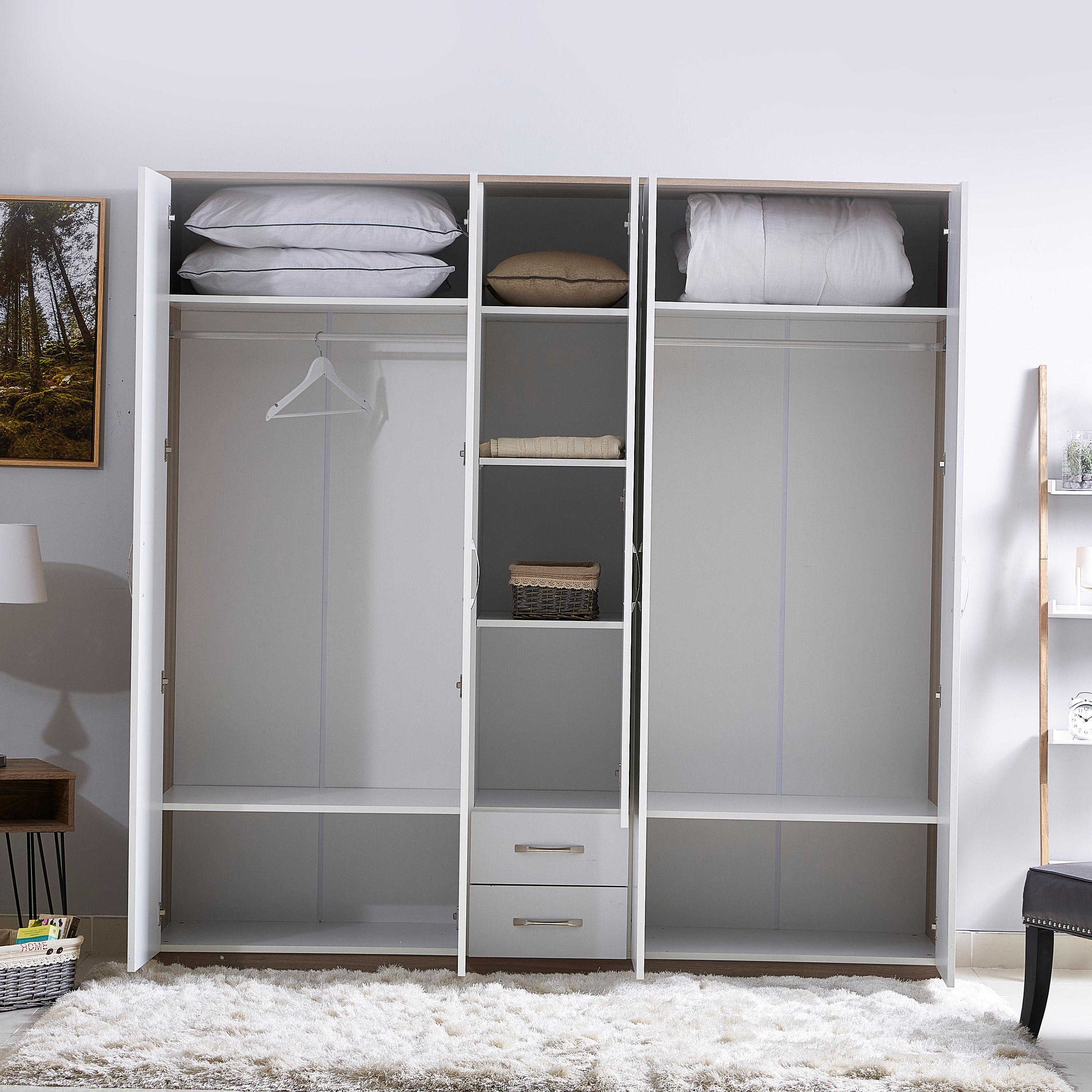 خزانة ملابس بـ5 أبواب مع مرآة لارا-hbxfurniture-wardrobes-image-3