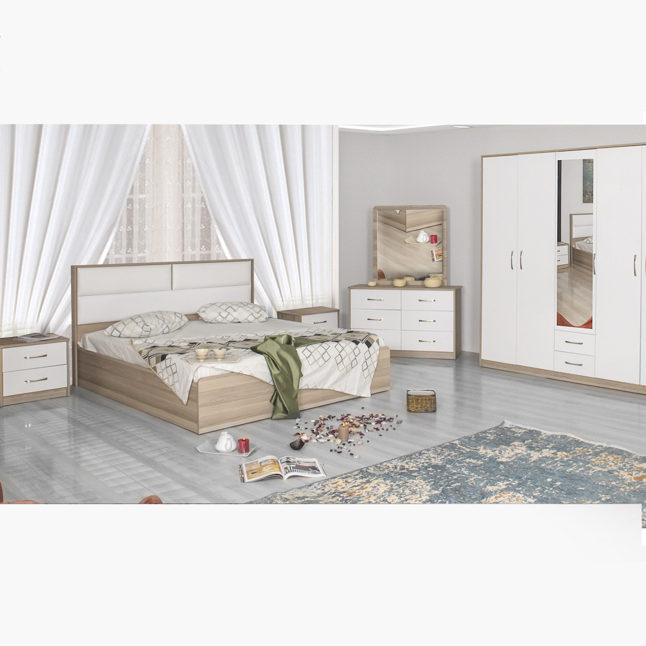 طاولة تزيين كبيرة بـ6 أدراج وبدون مرآة من لارا-hbxfurniture-bedroom-dressersandmirrors-image-7