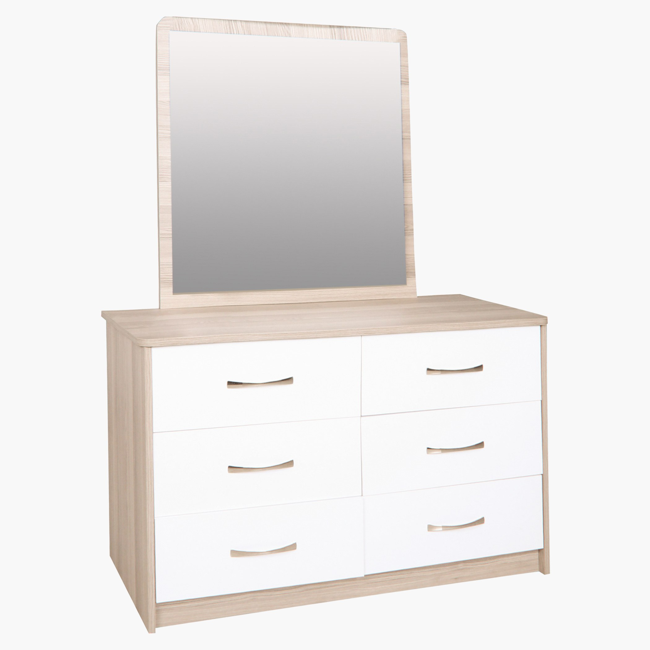 مرآة دون طاولة تزيين كبيرة 6 أدراج من لارا-hbxfurniture-bedroom-dressersandmirrors-image-1