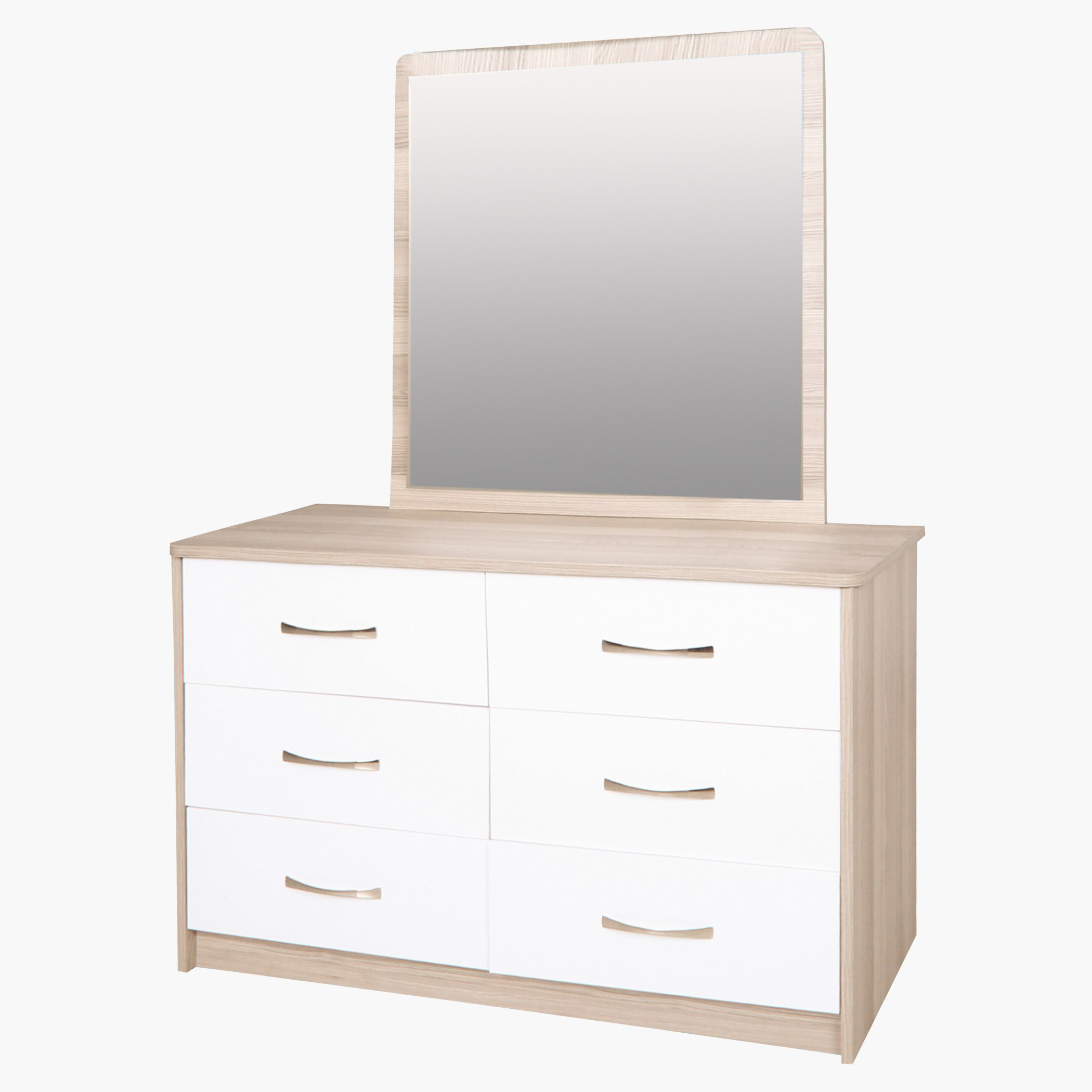 مرآة دون طاولة تزيين كبيرة 6 أدراج من لارا-hbxfurniture-bedroom-dressersandmirrors-image-4