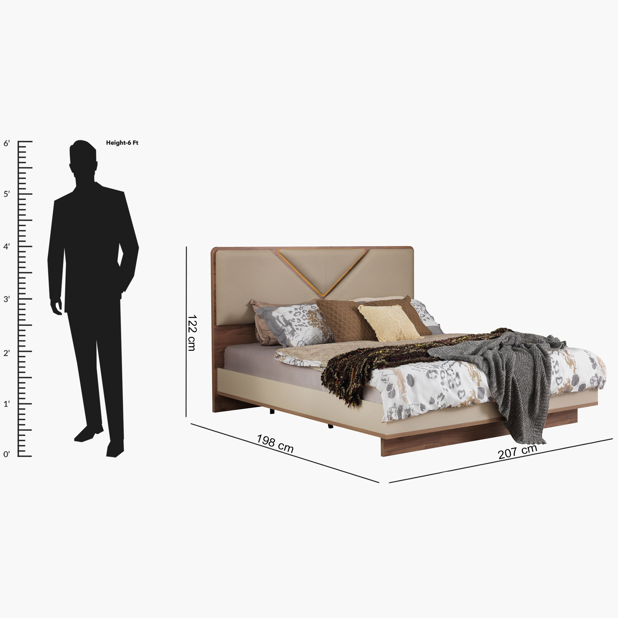 طقم غرفة نوم كينج 5 قطع من سانتياجو - 180x200 سم-hbxbedroom-bedsandbedsets-bedroomsets-king-image-12