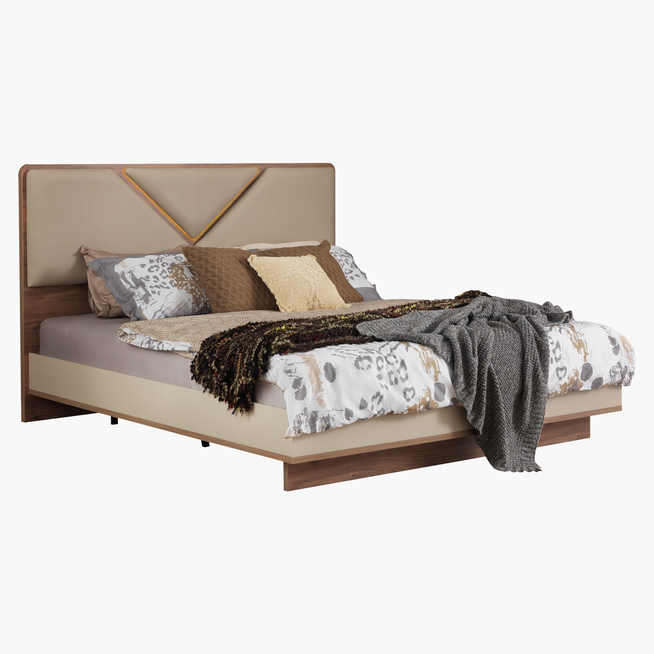 طقم غرفة نوم كينج 5 قطع من سانتياجو - 180x200 سم-hbxbedroom-bedsandbedsets-bedroomsets-king-image-3