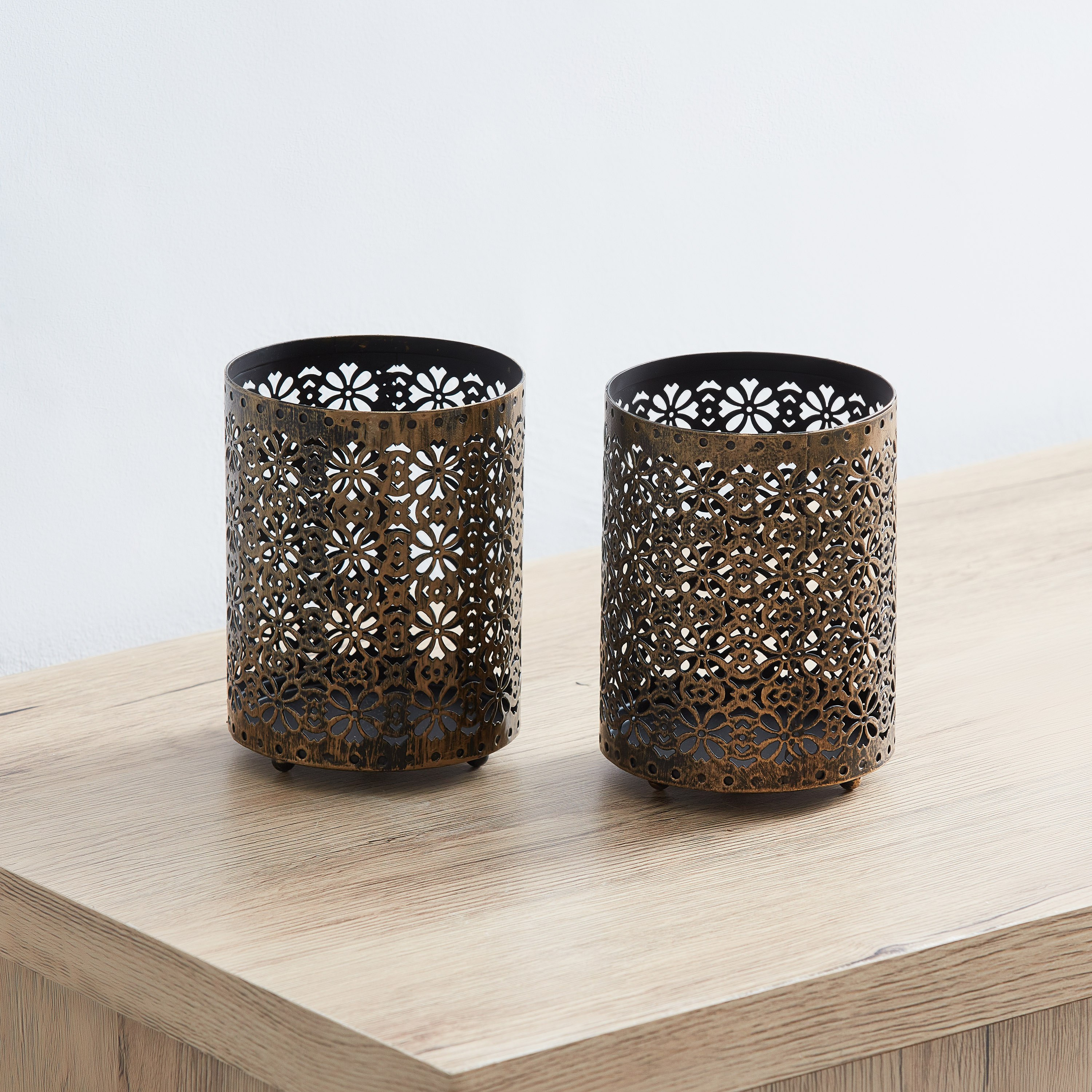 Oriana Metal Tealight Candle Holders - Set of 2-hbxlivingroom-decorandaccessories-candleholders-image-1