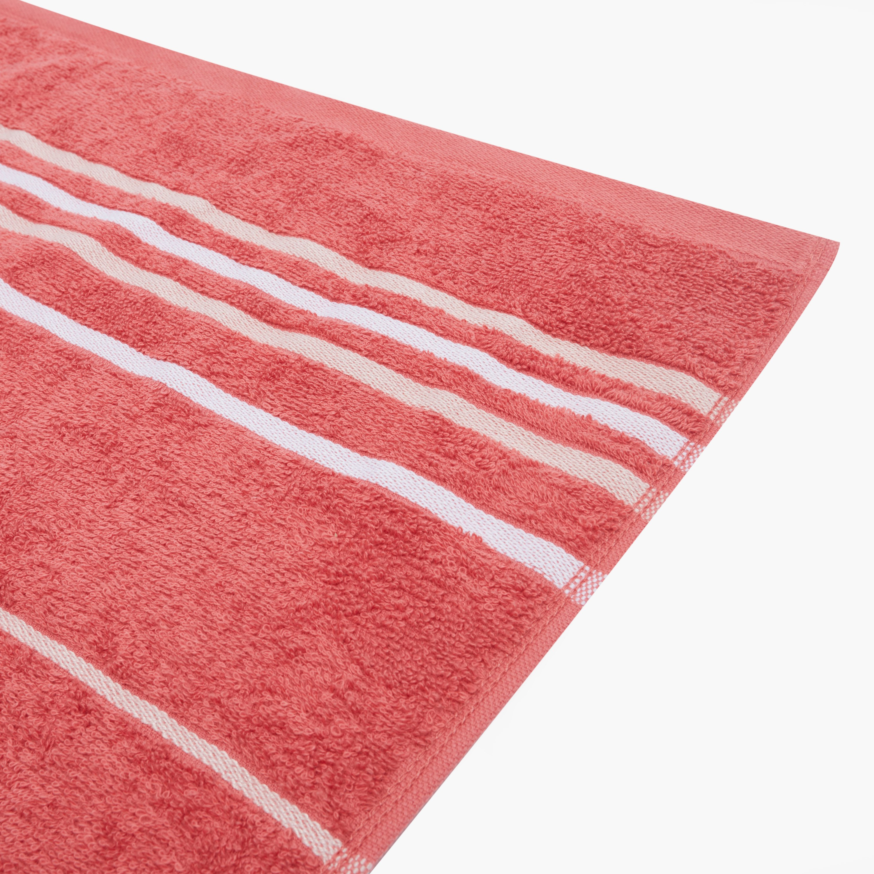 طقم مناشف استحمام بارزة الملمس إليمنتري - قطعتين - 70x140 سم-hbxbathroom-bathroomtextiles-image-3