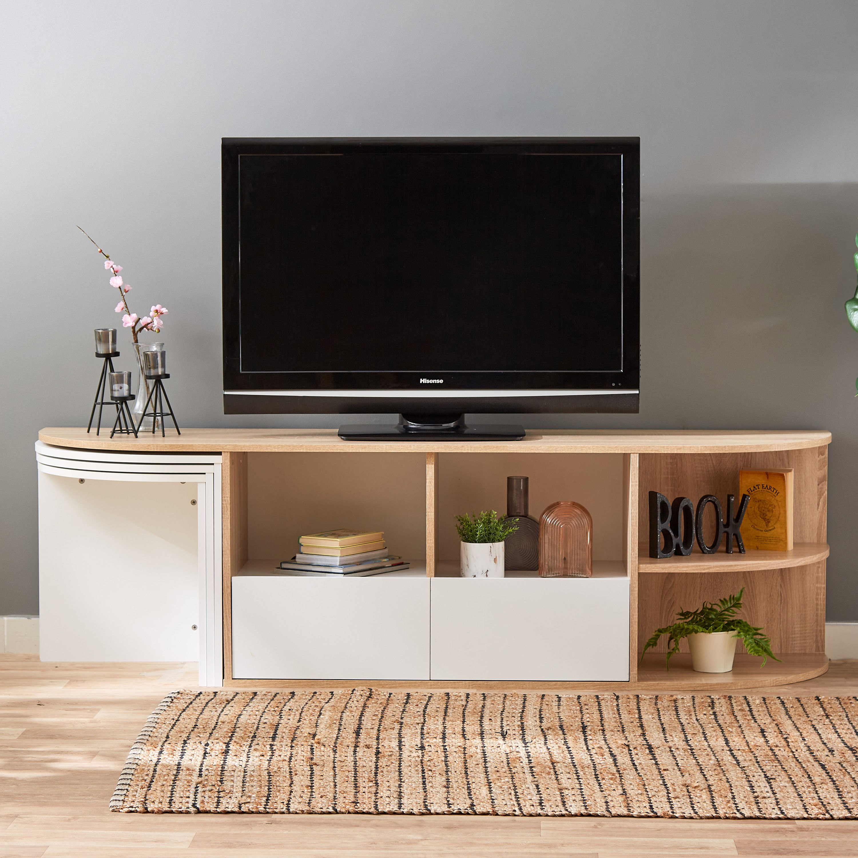 tv unit with nest of tables