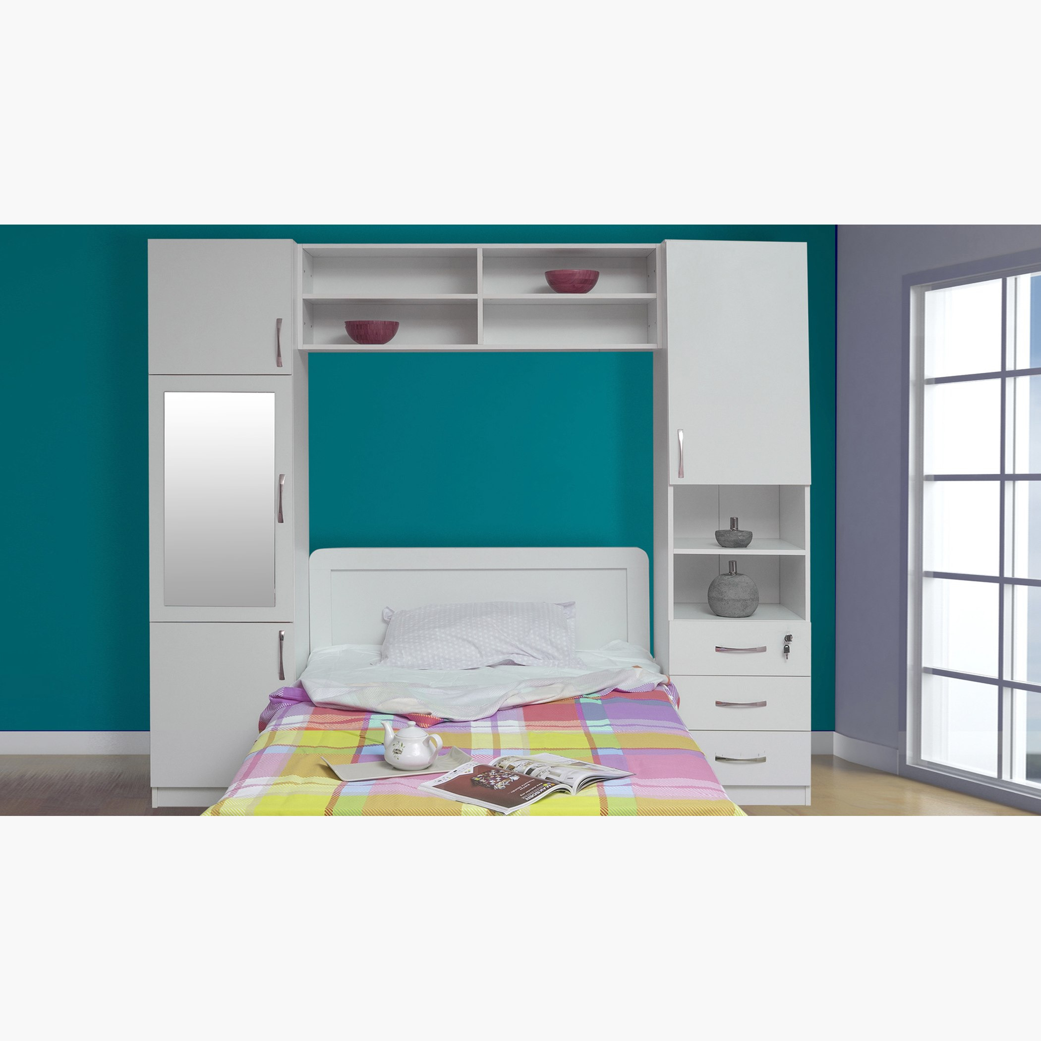 Movo Sunrise Storage Bridge Wardrobe-hbxfurniture-wardrobes-image-1