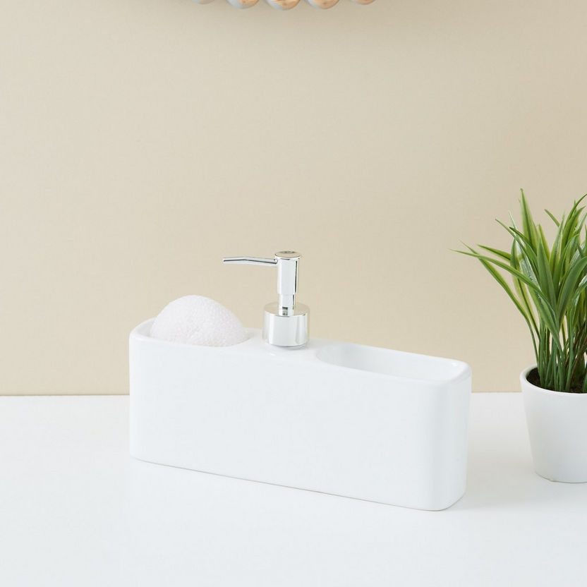 Mica Soap Dispenser with Compartment-Bathroom Sets-image-1