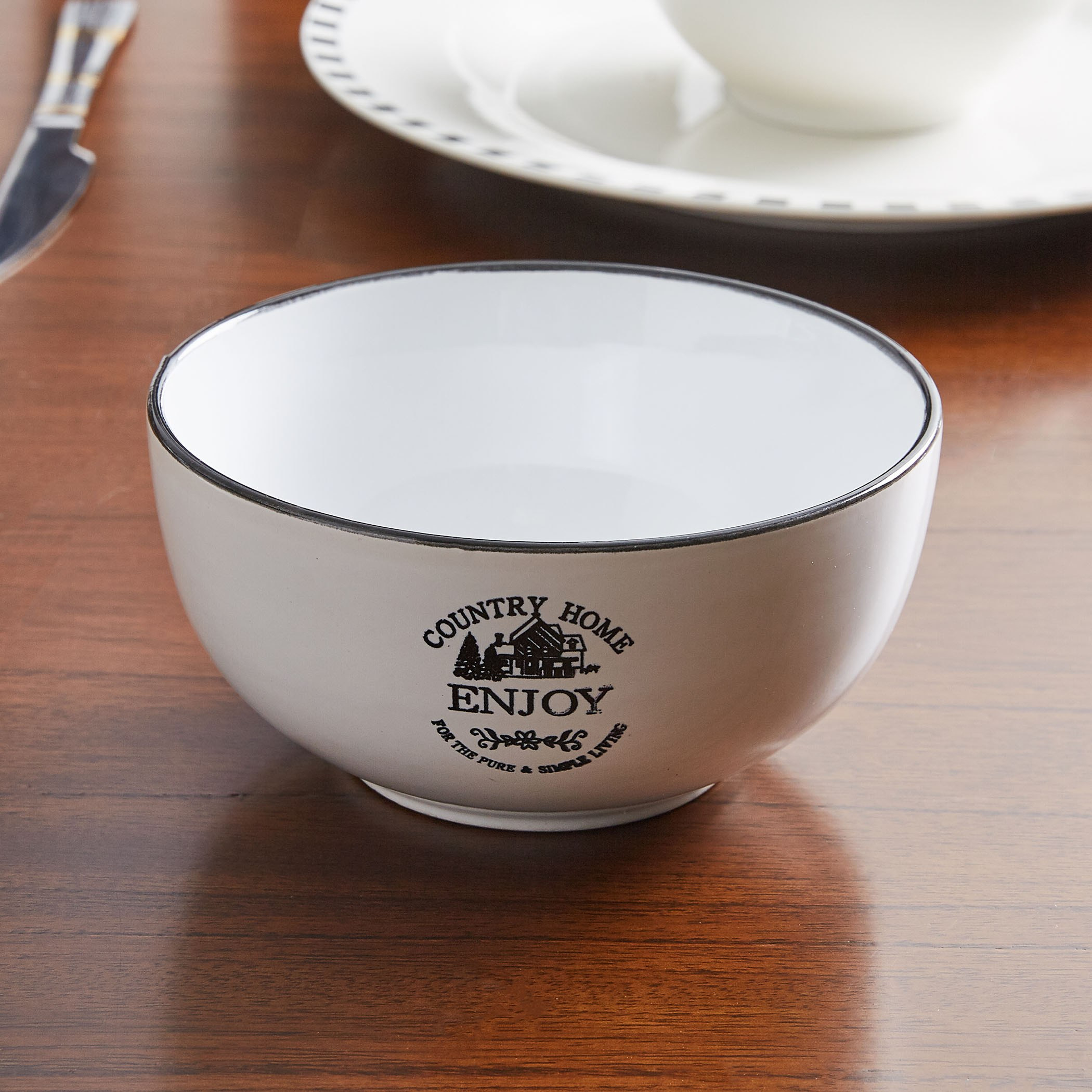 Printed Breakfast Bowl - 14 cm-hbxdecorandfurnishings-tabletop-crockery-image-1