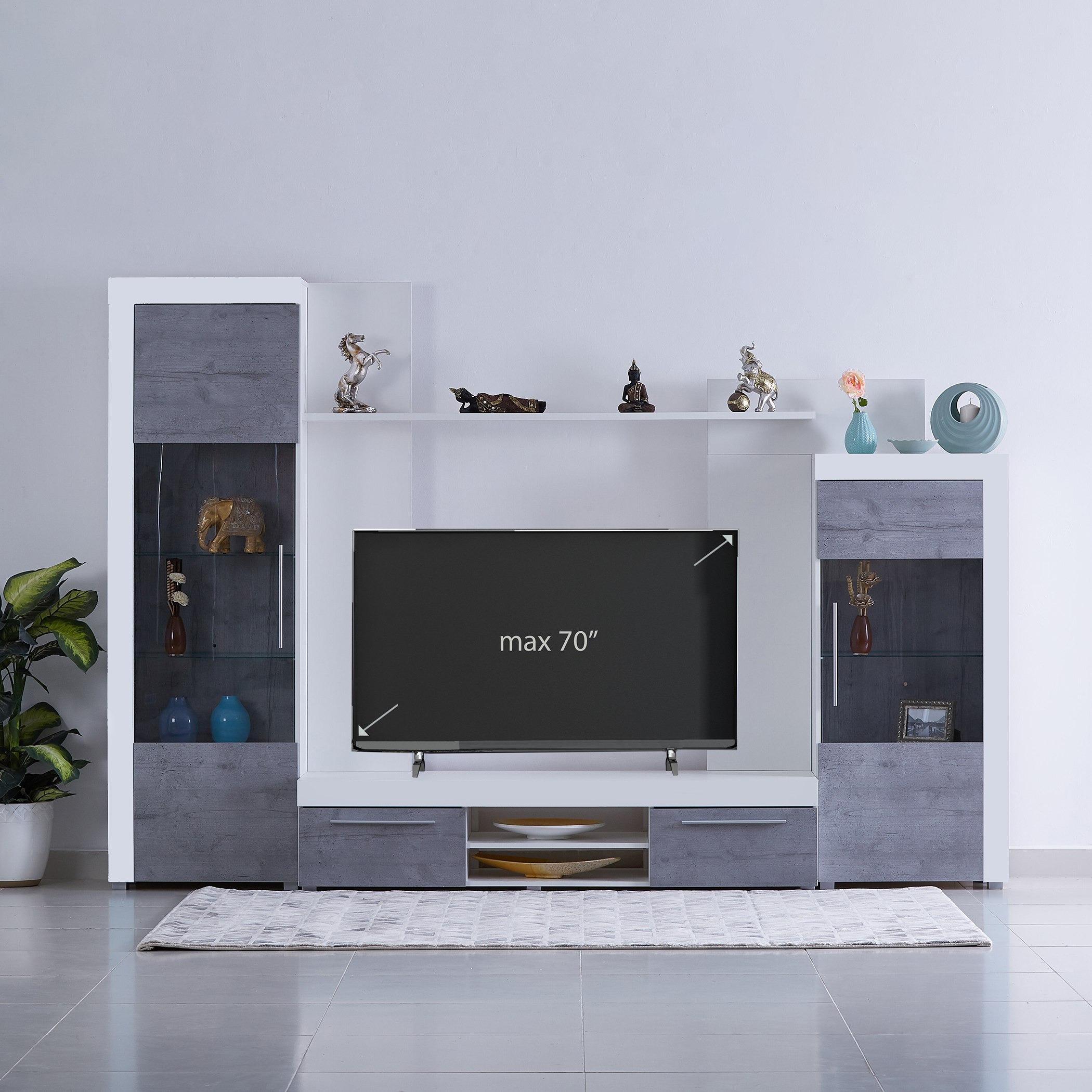 وحدة حائط للتلفزيونات حتى 70 بوصة من أفيو-hbxlivingroom-mediaunitsandstorage-wallunits-image-1