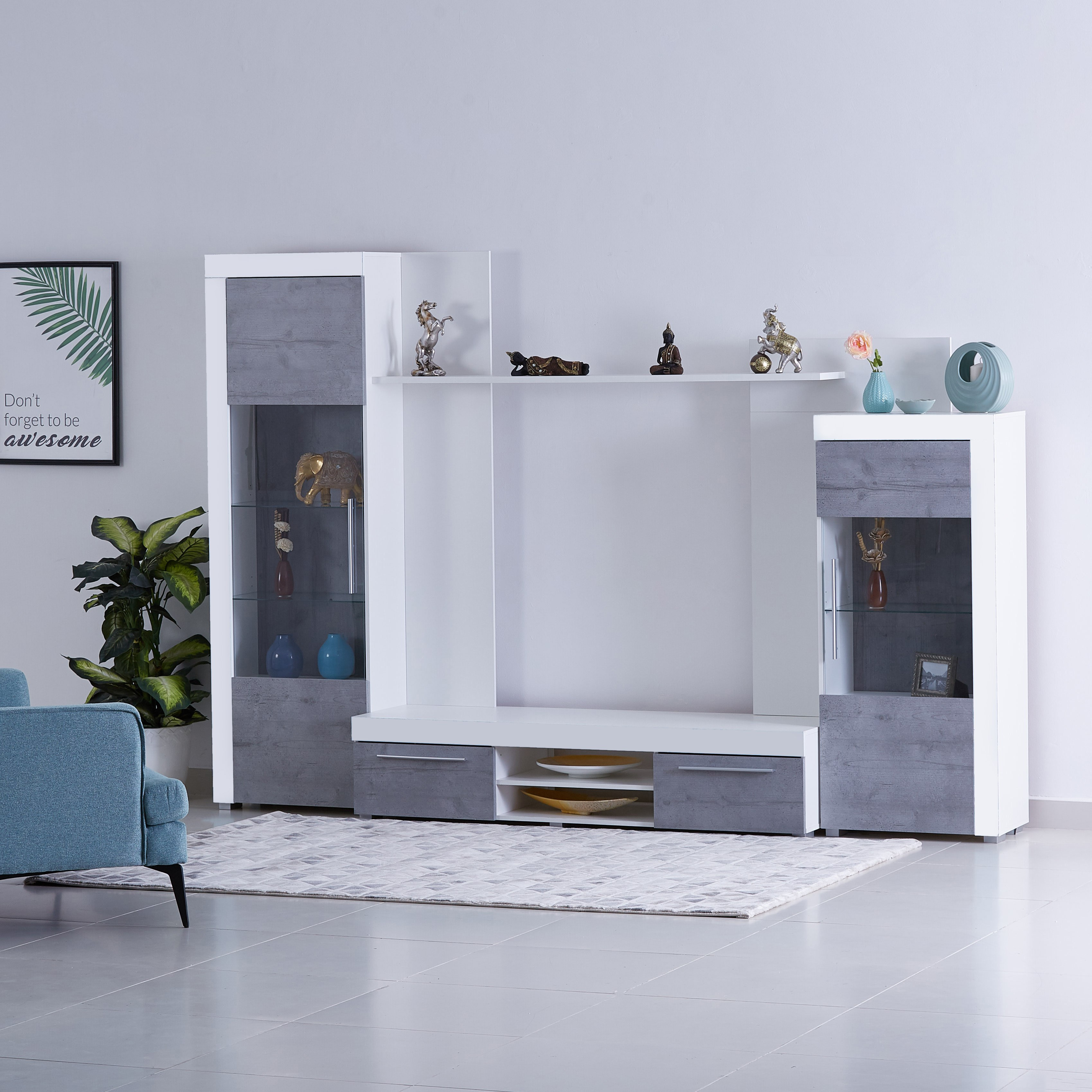 وحدة حائط للتلفزيونات حتى 70 بوصة من أفيو-hbxlivingroom-mediaunitsandstorage-wallunits-image-2